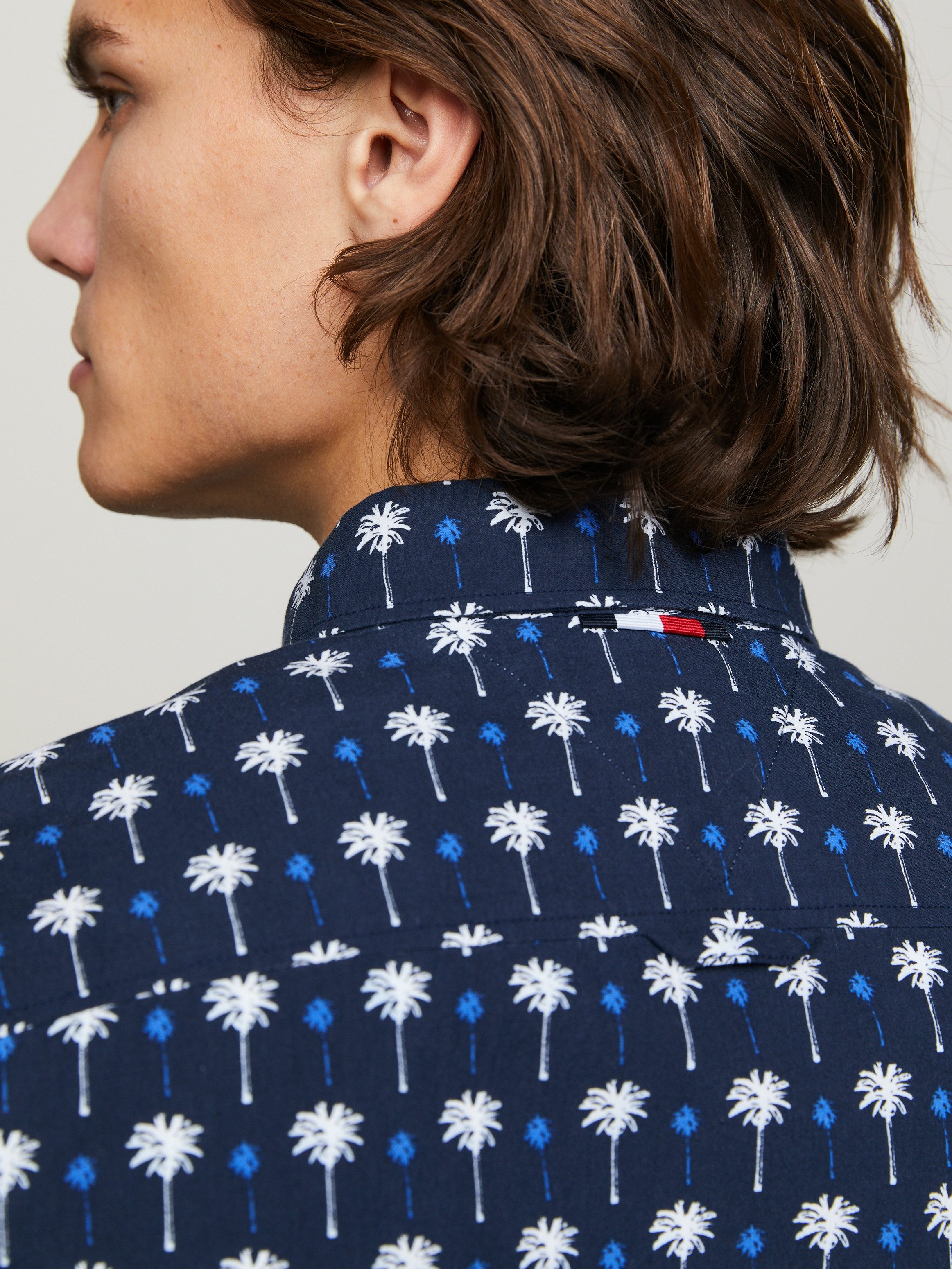Tommy Hilfiger Overhemd met korte mouwen MINI PALM PRINT SF SHIRT