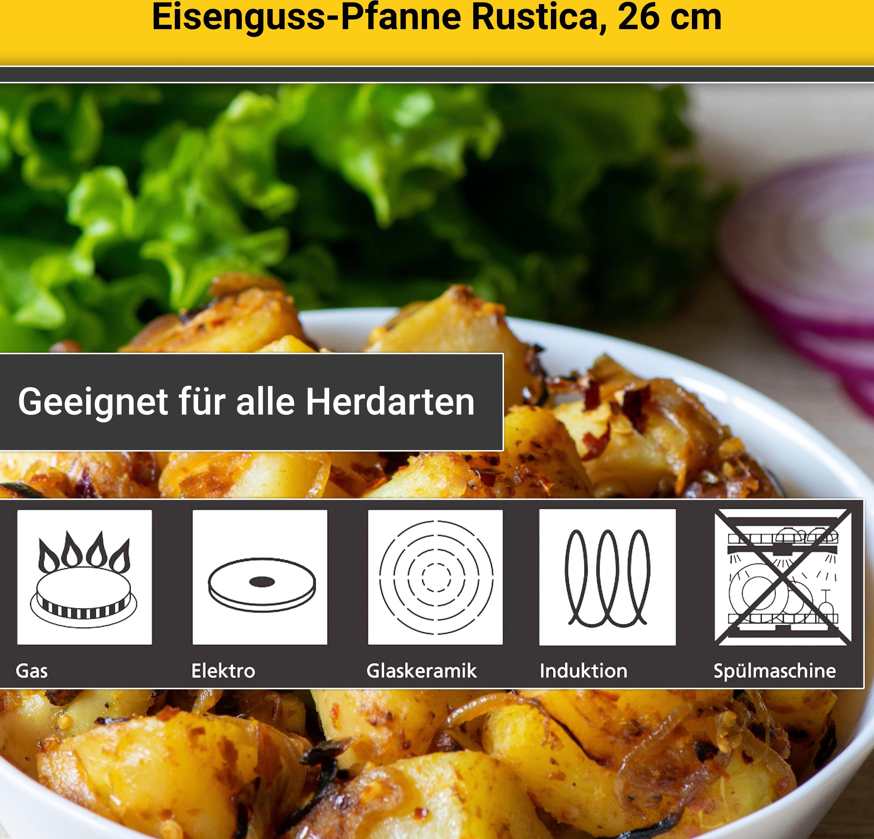 Krüger Koekenpan Gietijzeren koekenpan RUSTICA voor inductiekookvelden geschikt (1-delig)