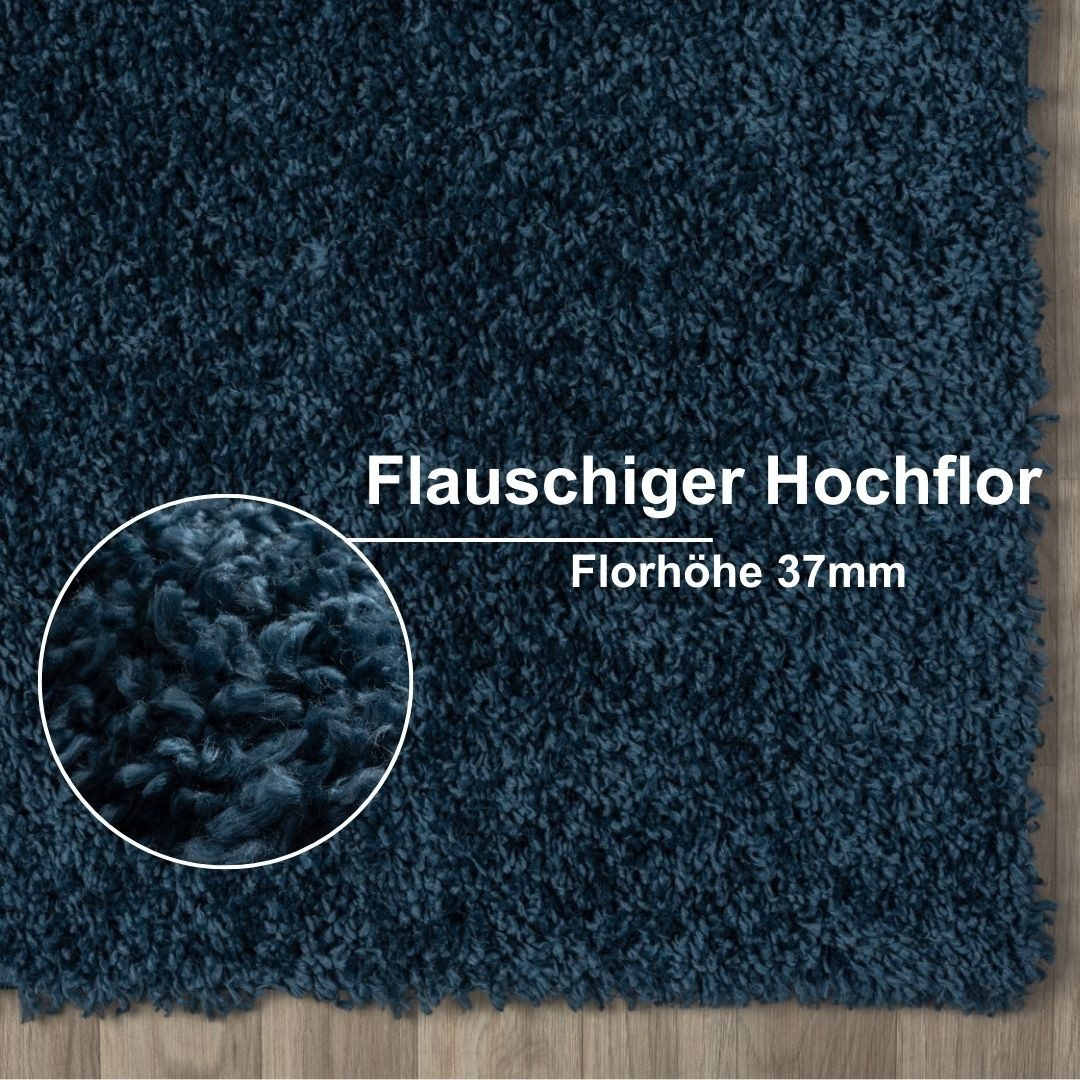Myflair Möbel & Accessoires Hoogpolig vloerkleed My Shaggy Shaggy, uni-kleuren, licht glanzend, microvezel, extra fluffy