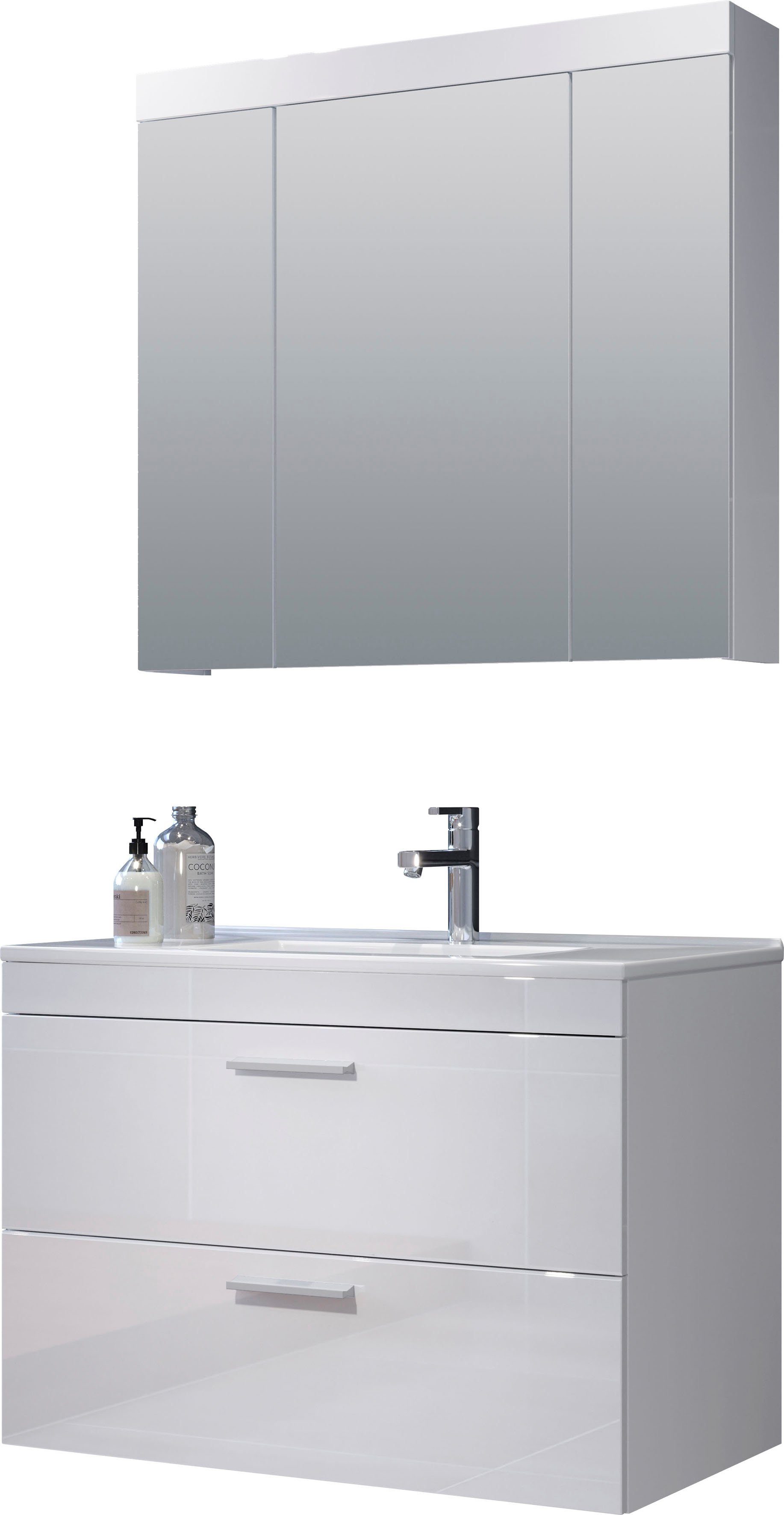 welltime Badmeubelset Dormoletto Badkamermeubelset, badkamer-set (2 stuks) badmeubelsets wit