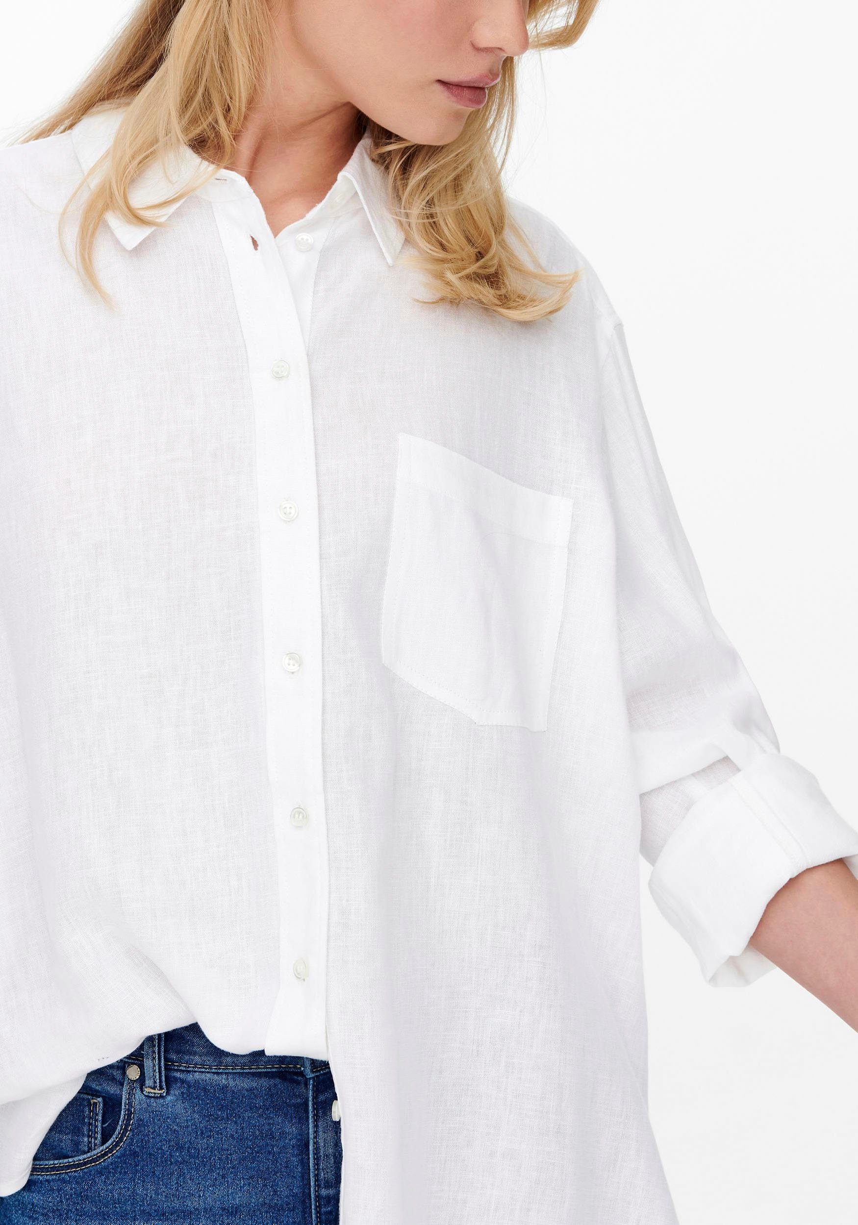 Only Lange blouse ONLTOKYO L/S LINEN BLEND SHIRT
