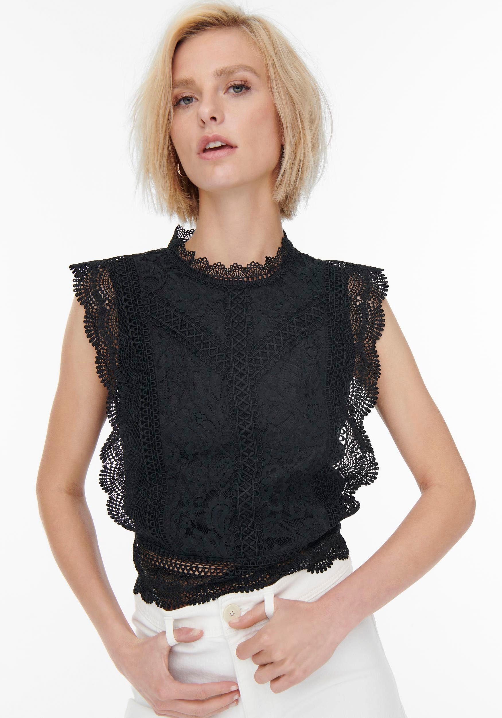 Only Kanten shirt ONLKARO S/L LACE TOP NOOS WVN