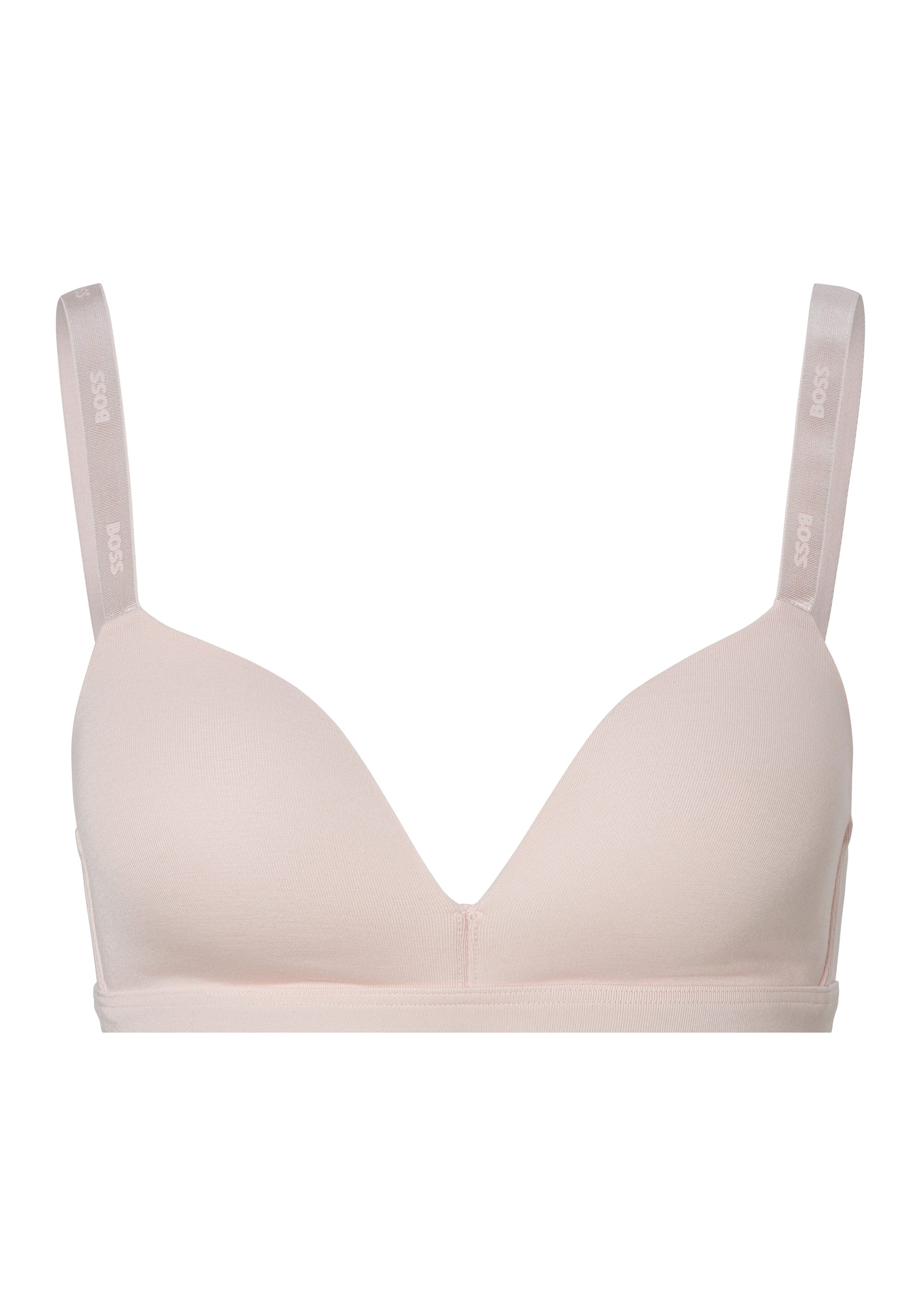 BOSS Triangel-bh TRIANGLE PADDED CI met boss tekst op de schouderbanden bh's maat XL roze