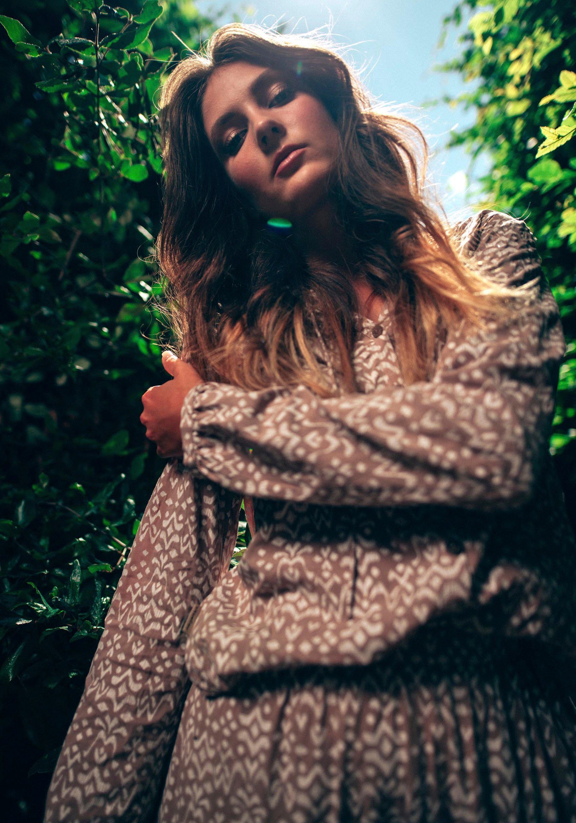 Ragwear Shirt IONE PRINT met bindband aan de halslijn en knoopsluiting