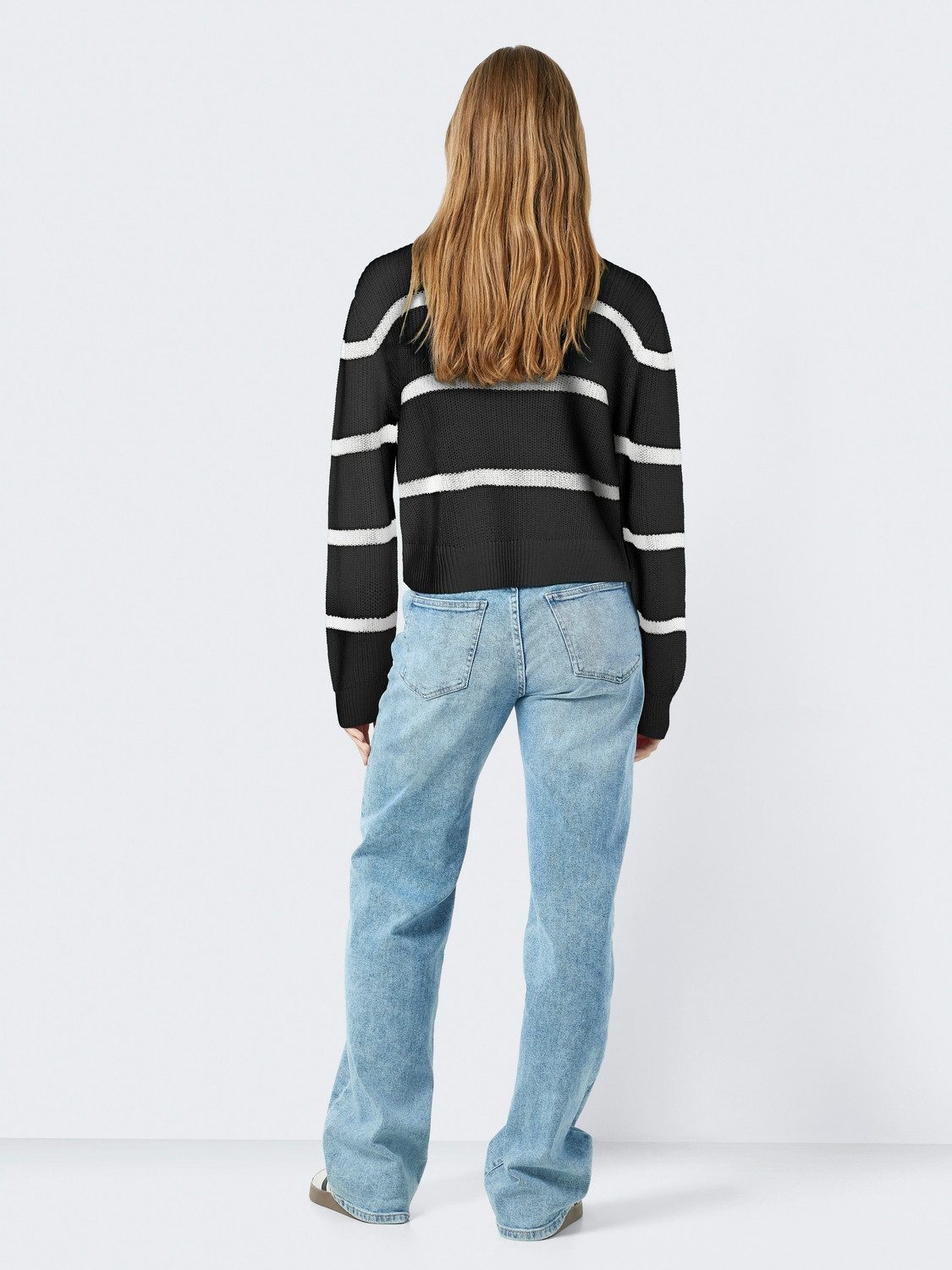 Noisy may Gebreide trui NMMAYSA L/S STRIPE O-NECK KNIT NOOS