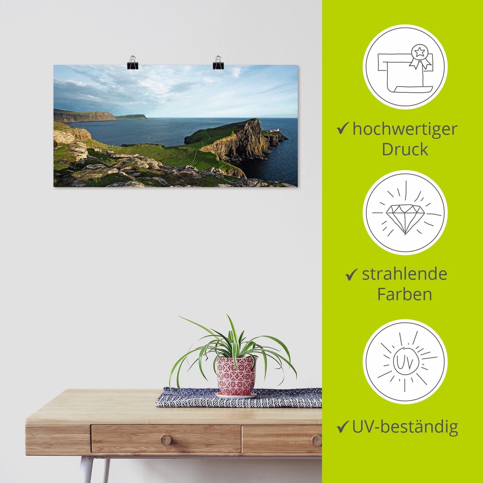 Artland Poster Schots Landschap als artprint op linnen, muursticker of poster in verschillende maten