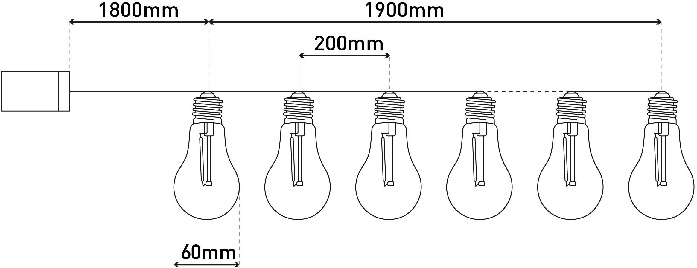 näve Led-lichtsnoer LINDA (1 stuk)