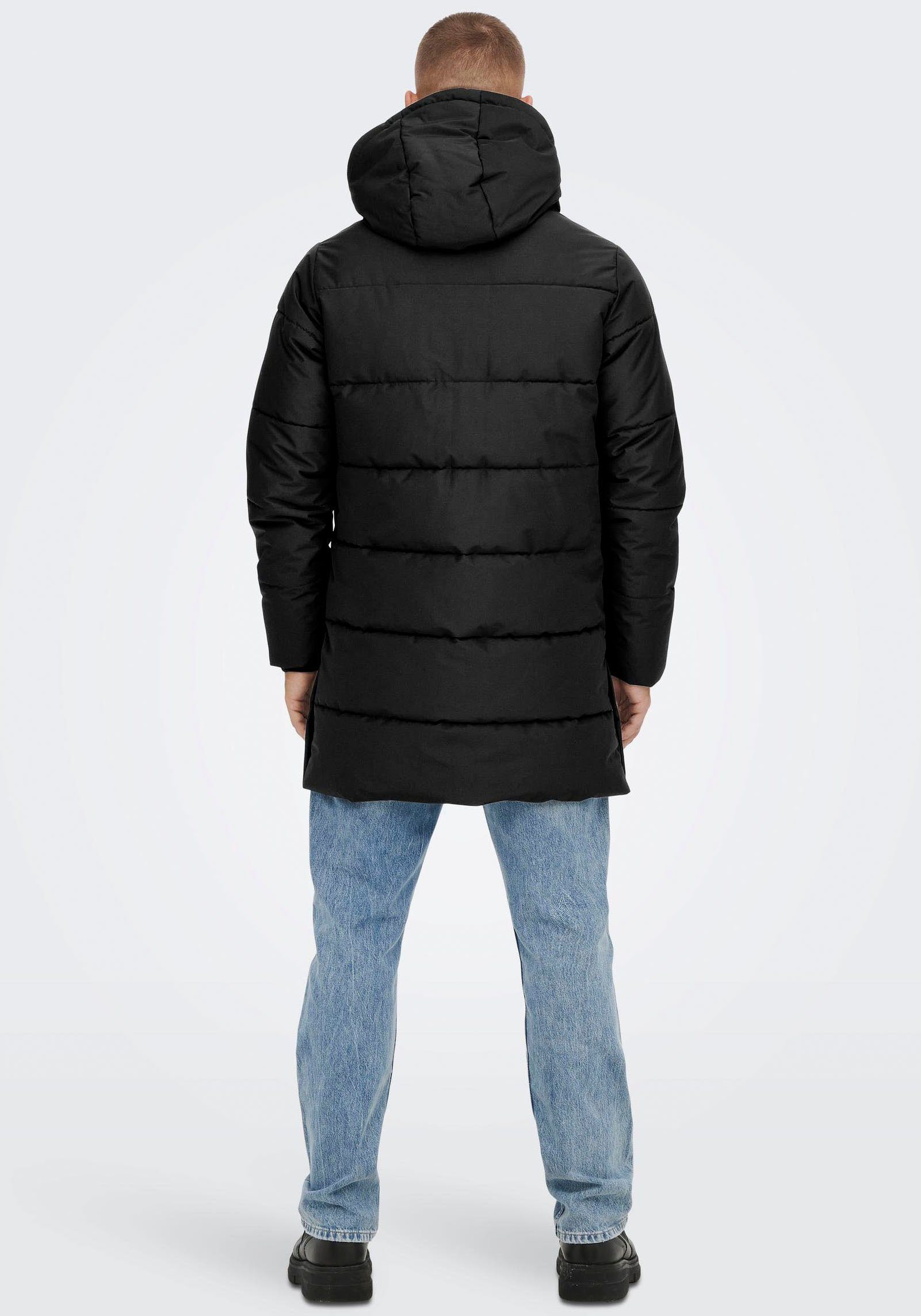 ONLY & SONS Gewatteerde jas ONSCARL LIFE LONG QUILTED COAT NOOS OTW