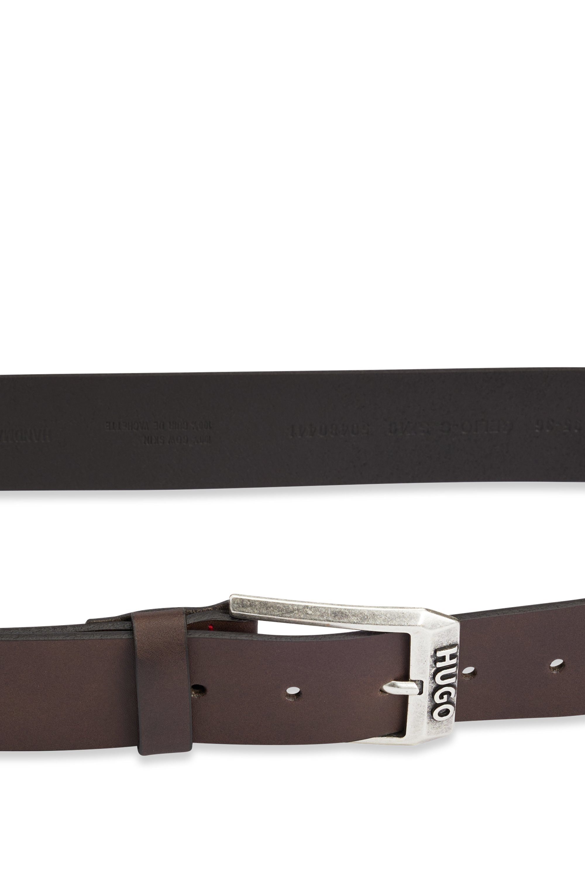 HUGO Leren riem Gelio-C_Sz40 Met merkembleem van HUGO