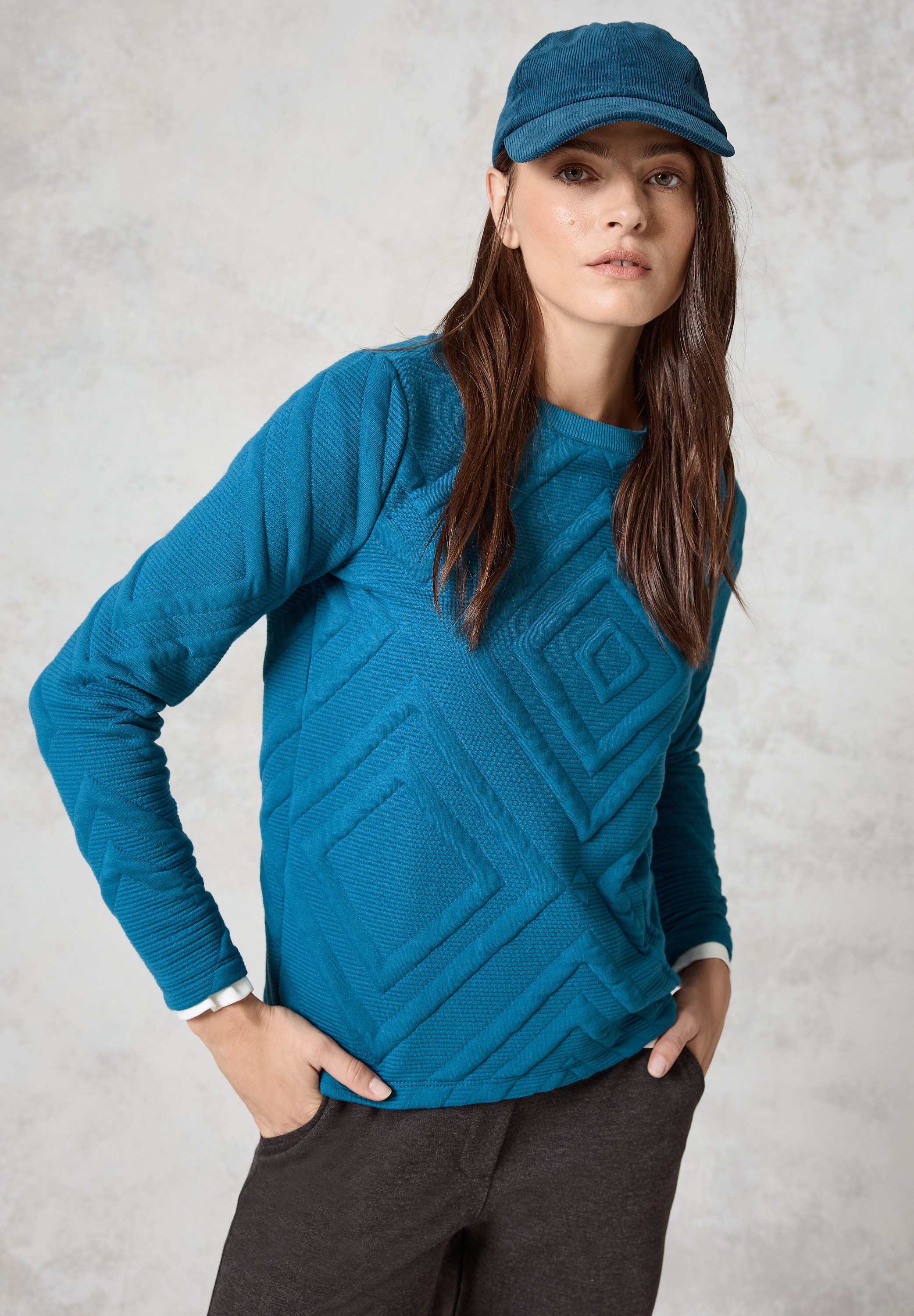 Cecil Sweatshirt met 3d structuurpatroon