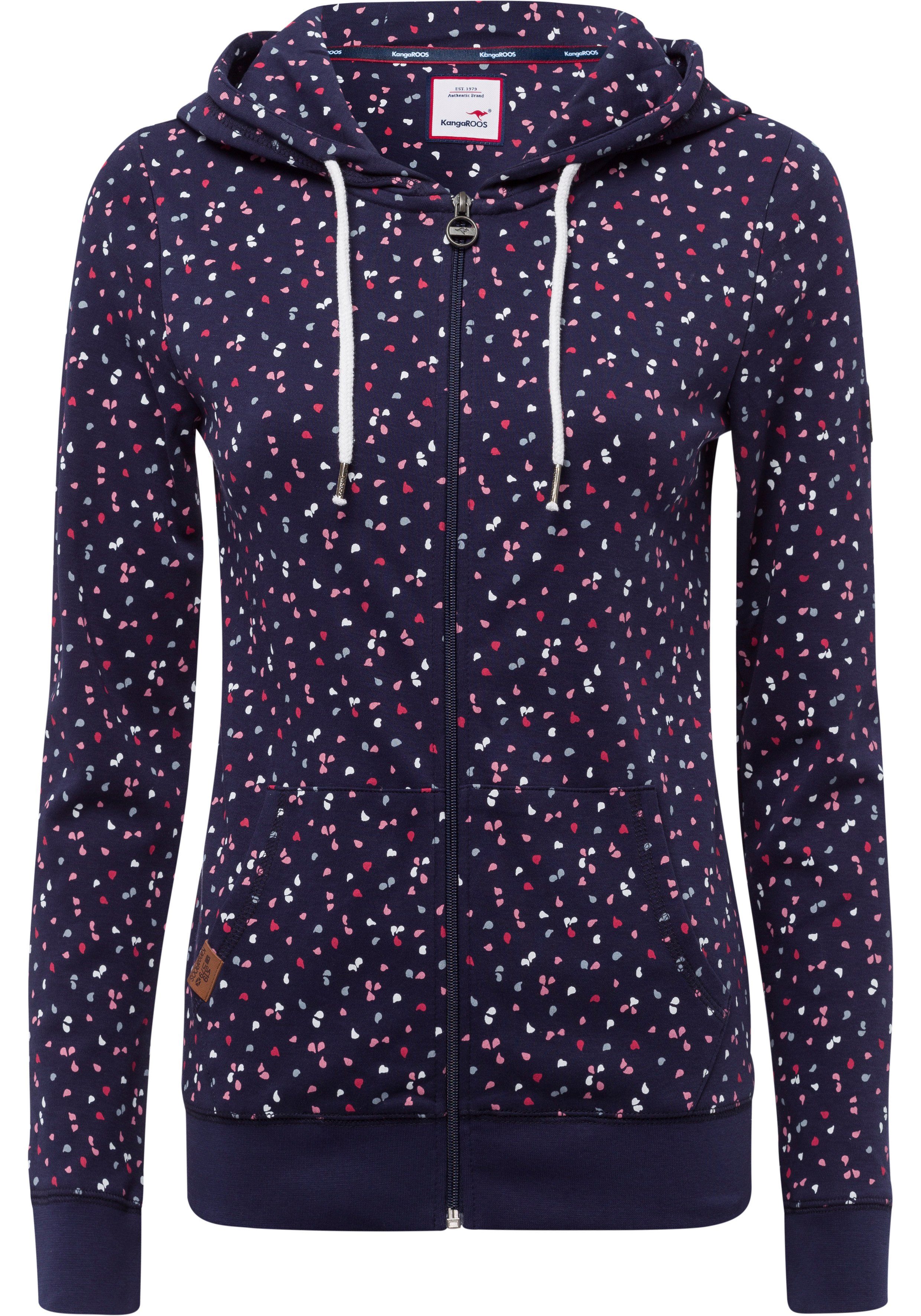 KangaROOS Capuchonsweatvest met sportieve minimal-print