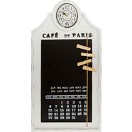 myflair moebel  accessoires wandklok "tafel" met kalender  memobord, shabby look, ideaal in keuken  hal (1-delig) wit