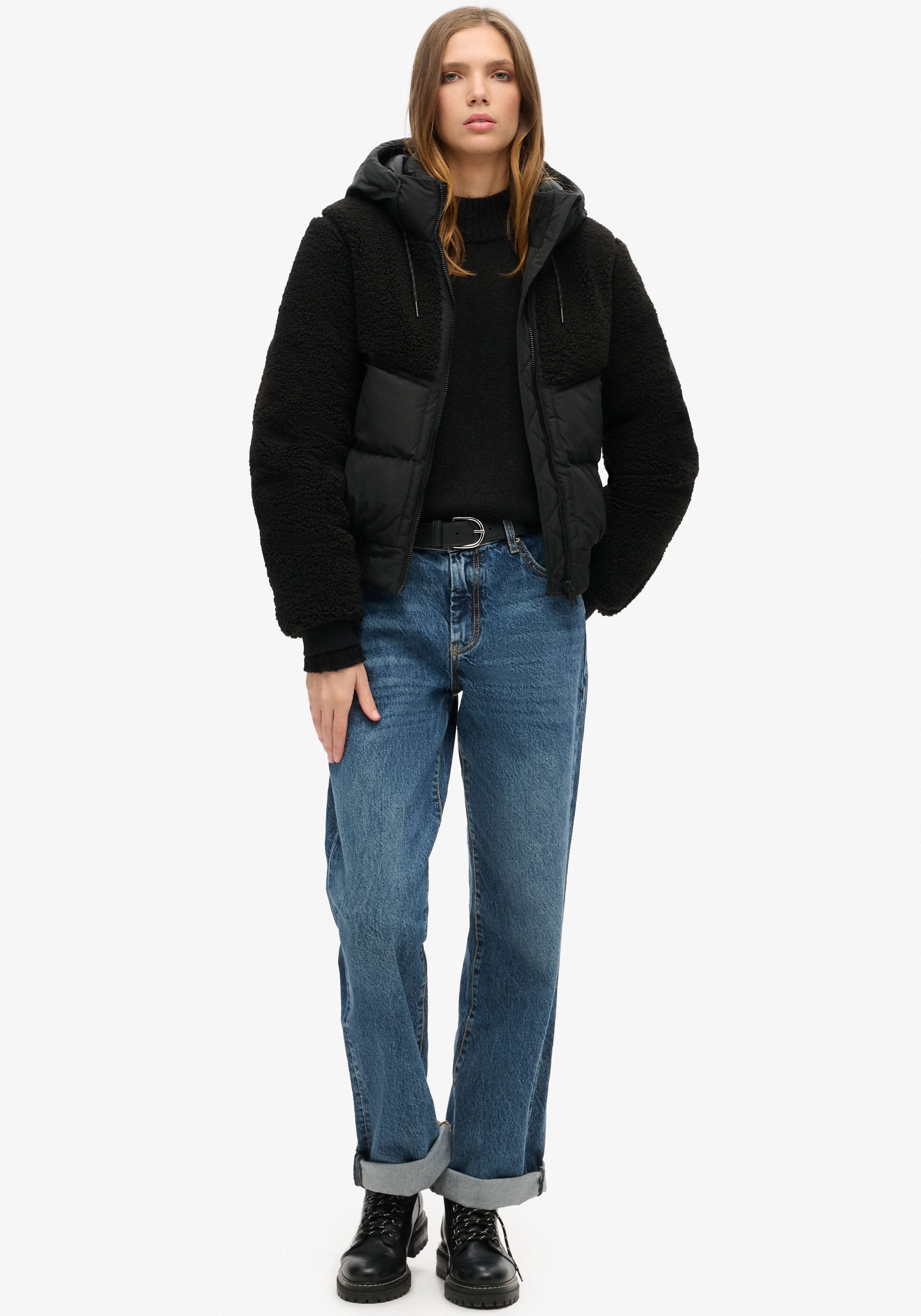 Superdry Gewatteerde jas SU-EVEREST BOMBER HYBRID JACKET