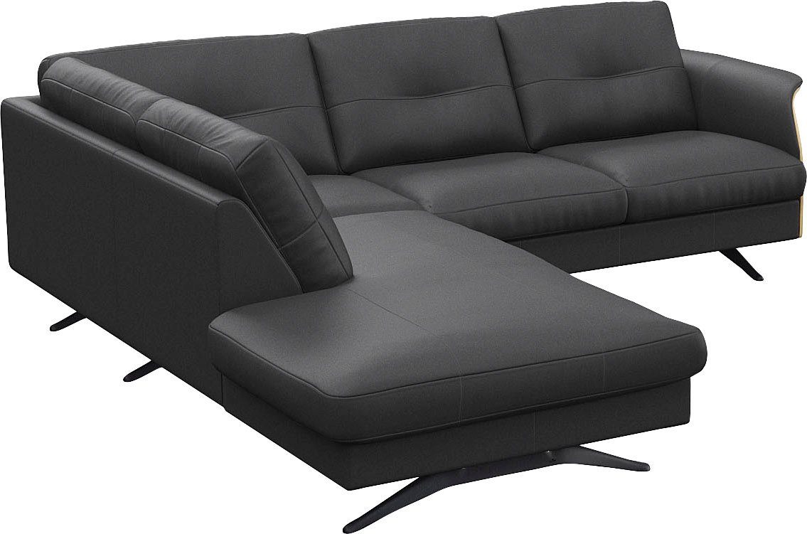 FLEXLUX Hoekbank Glow, super comfortabel door hoogwaardige zitconstructie met binnenvering, L-vorm