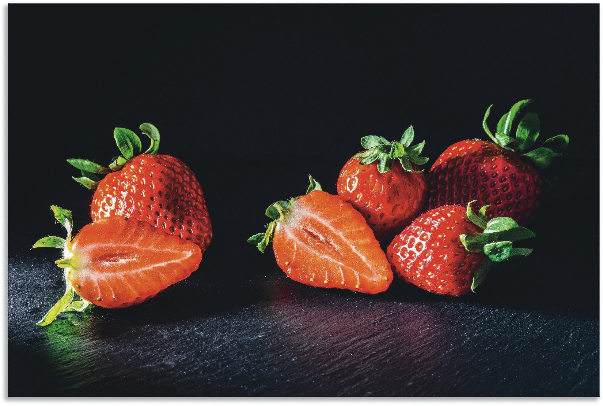 Artland Artprint Erdbeeren, süß und fruchtig in vele afmetingen & productsoorten - artprint van aluminium / artprint voor buiten, artprint op linnen, poster, muursticker / wandfoli