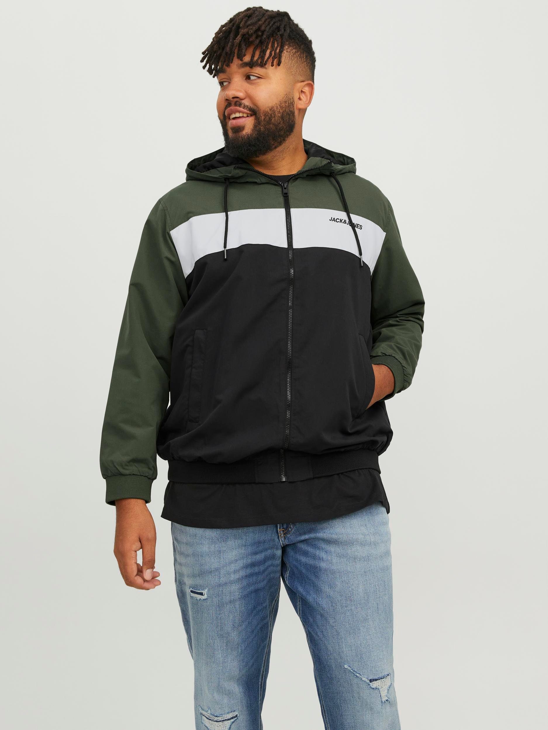 Jack & Jones PlusSize Bomberjack JJERUSH HOOD BOMBER NOOS PLS