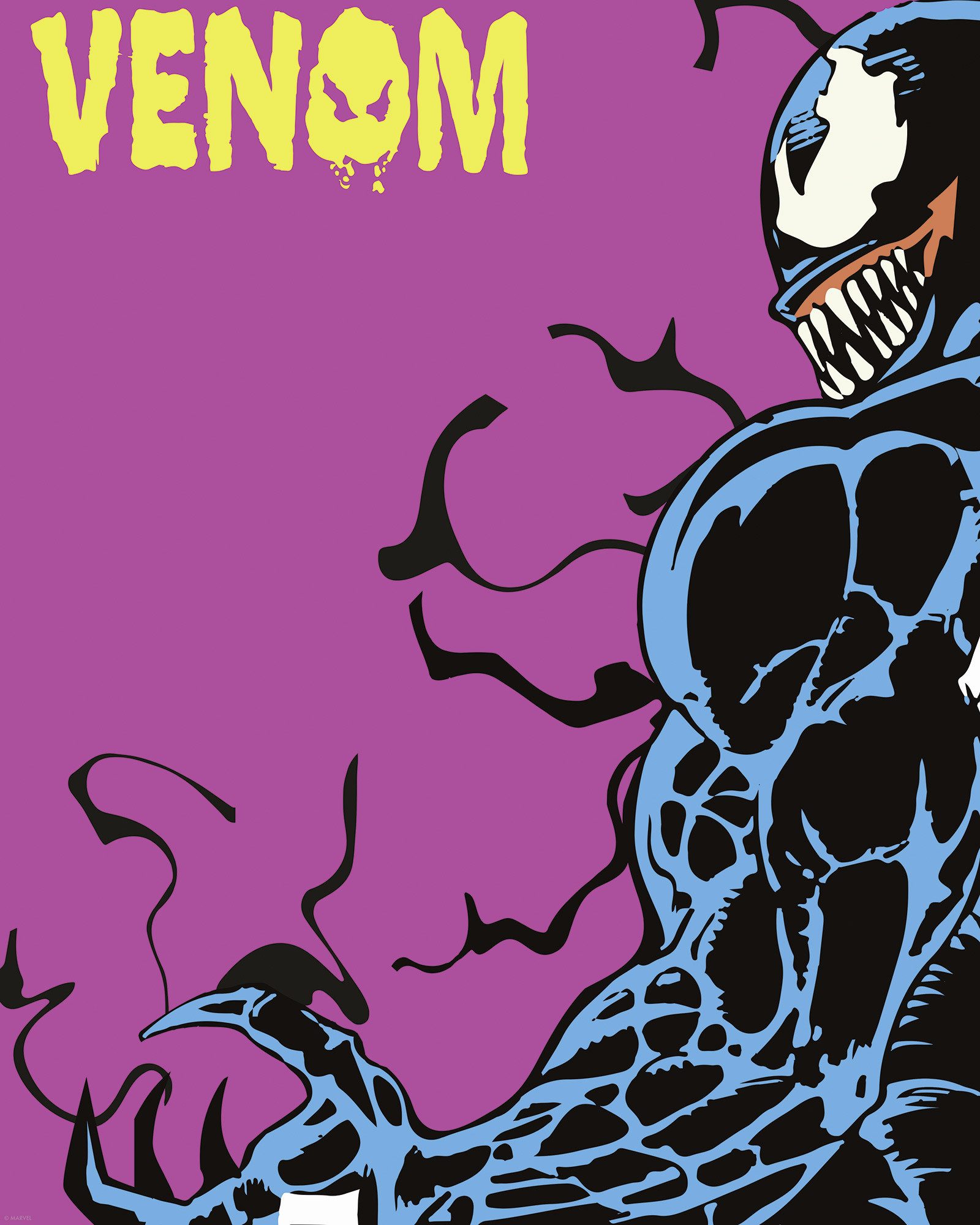 Komar Artprint Marvel Venom Colourful Stare 40 x 60 cm (breedte x hoogte) - kinderkamer, decoratie (1 stuk)