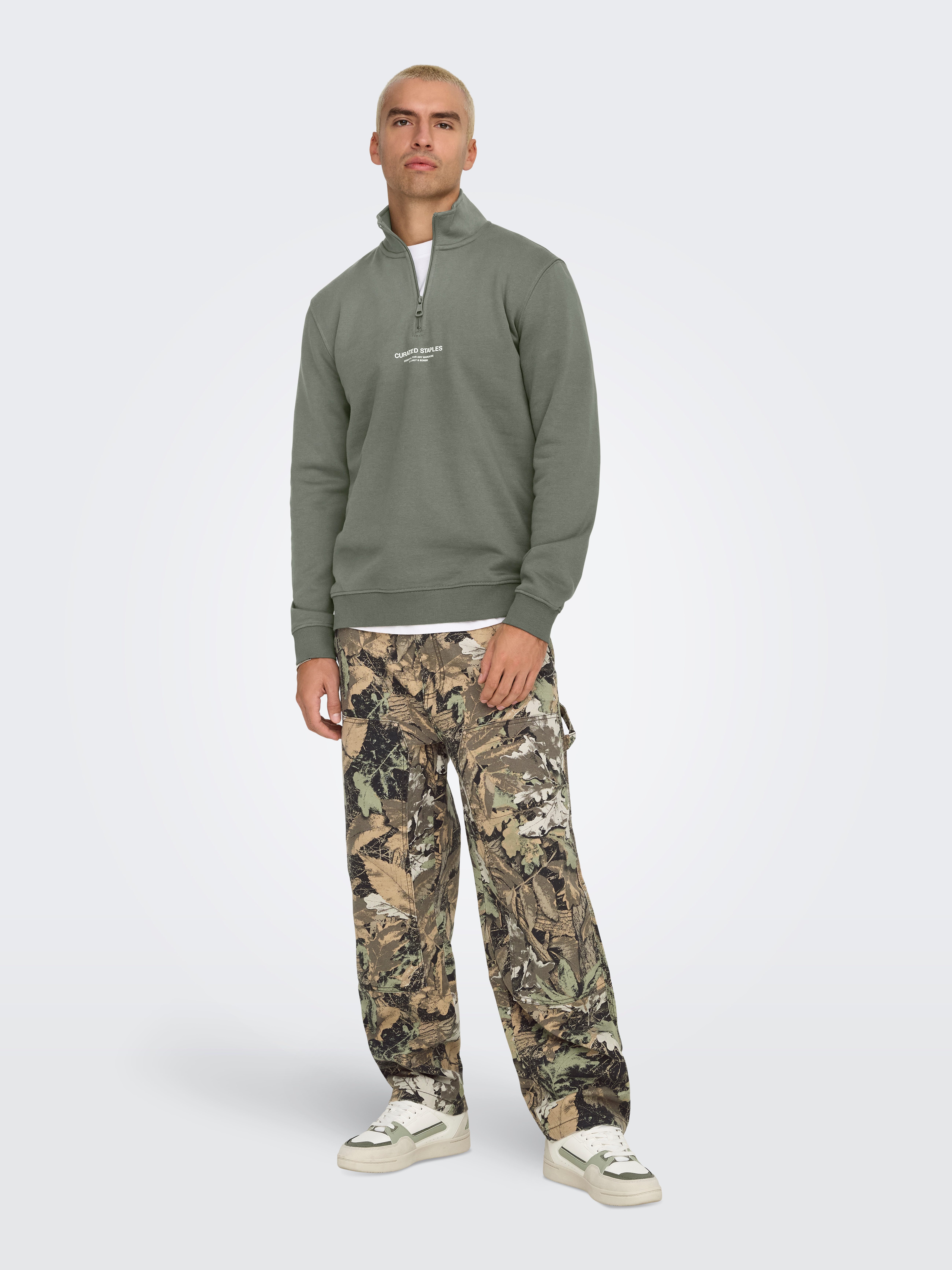 ONLY & SONS Sweatshirt ONSCURATED REG HALF ZIP SWEAT