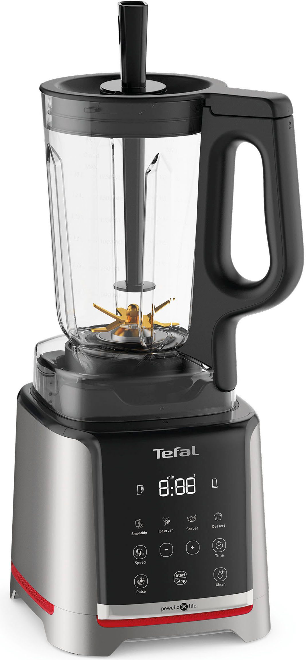 Tefal Blender BL91HD Infiny Mix+ Highspeed 5 automatische programma's, messen met titaniumcoating