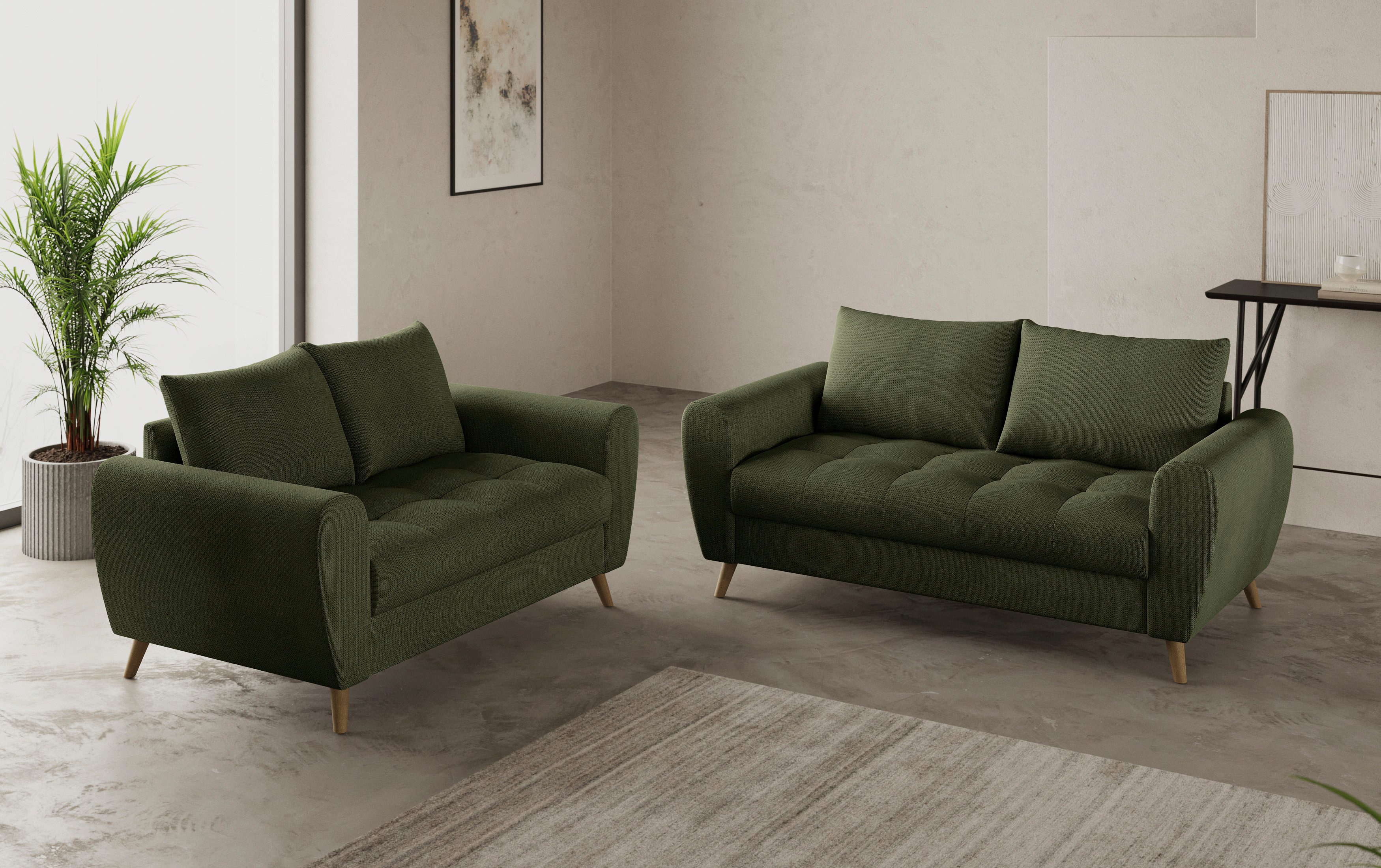Mr. Couch 2-zitsbank Blackburn II Optioneel met koudschuimvering tot 140 kg belastbaar