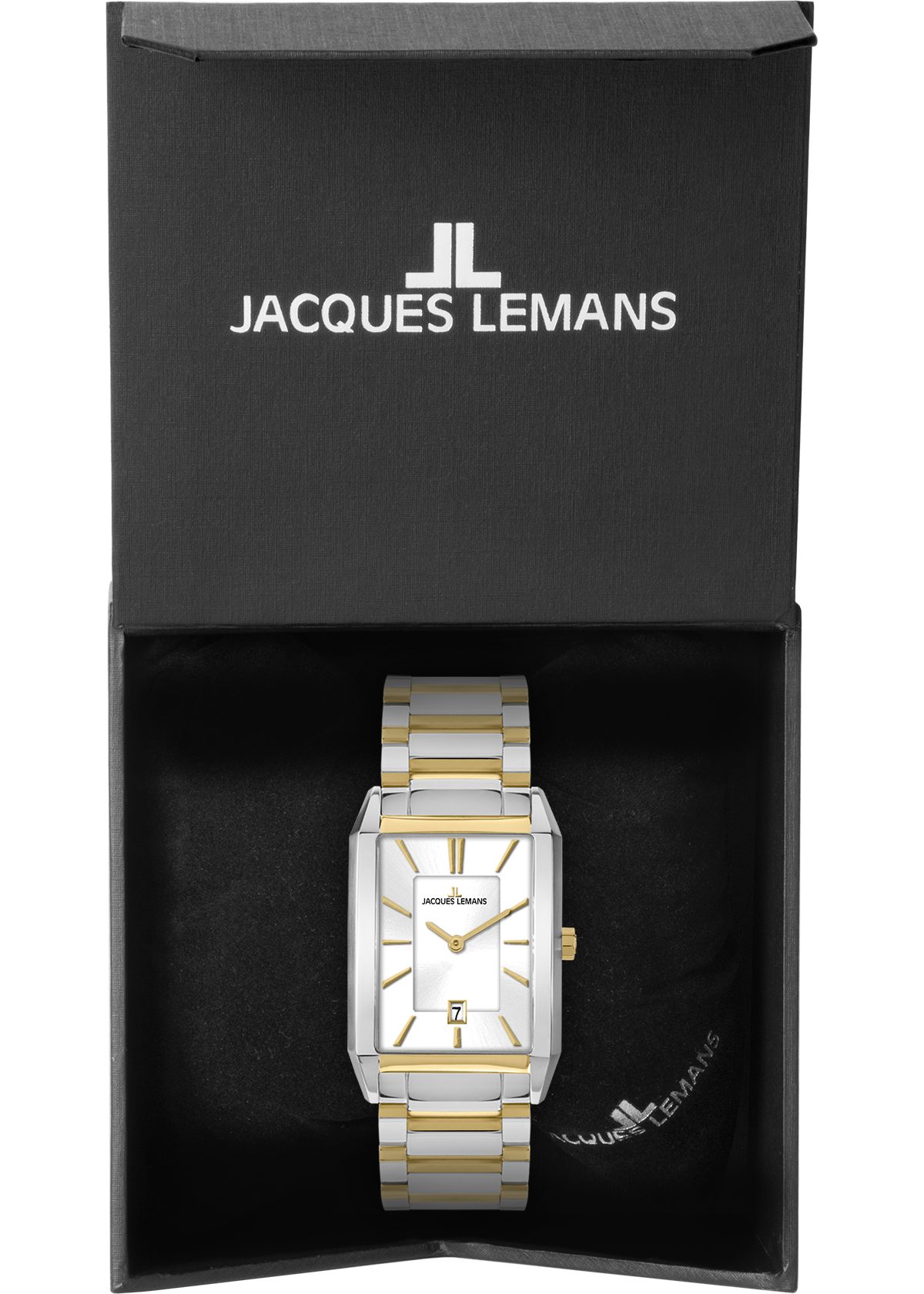 Jacques Lemans Kwartshorloge 1-2160L Horloge, herenhorloge, datum, stalen armband