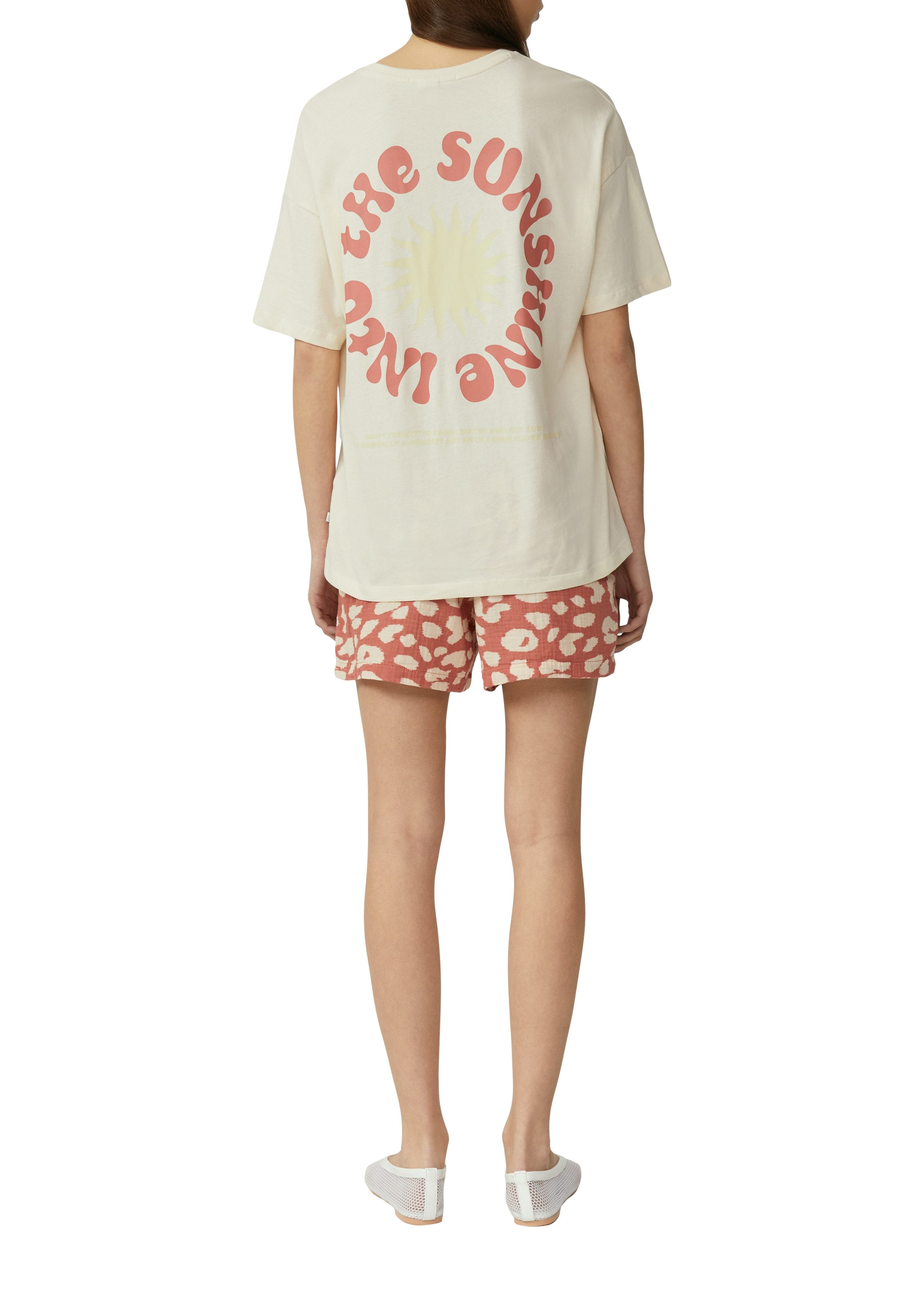 Q/S designed by T-shirt met print op de achterkant