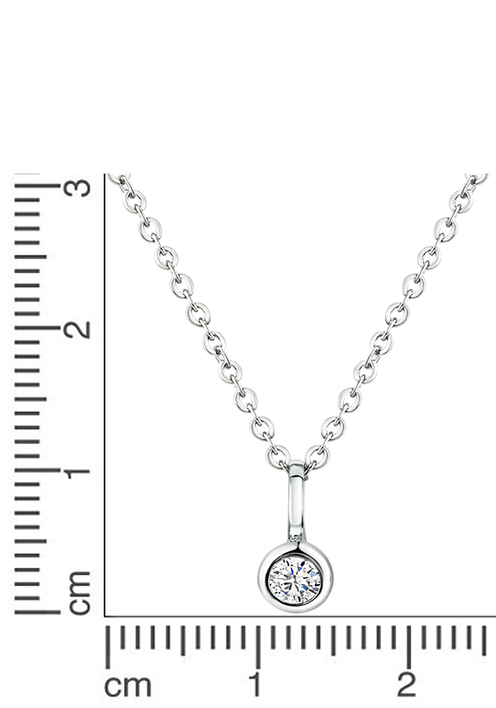 Firetti Ketting met hanger Sieraad cadeau zilver 925 halssieraad halsketting ankerketting solitair