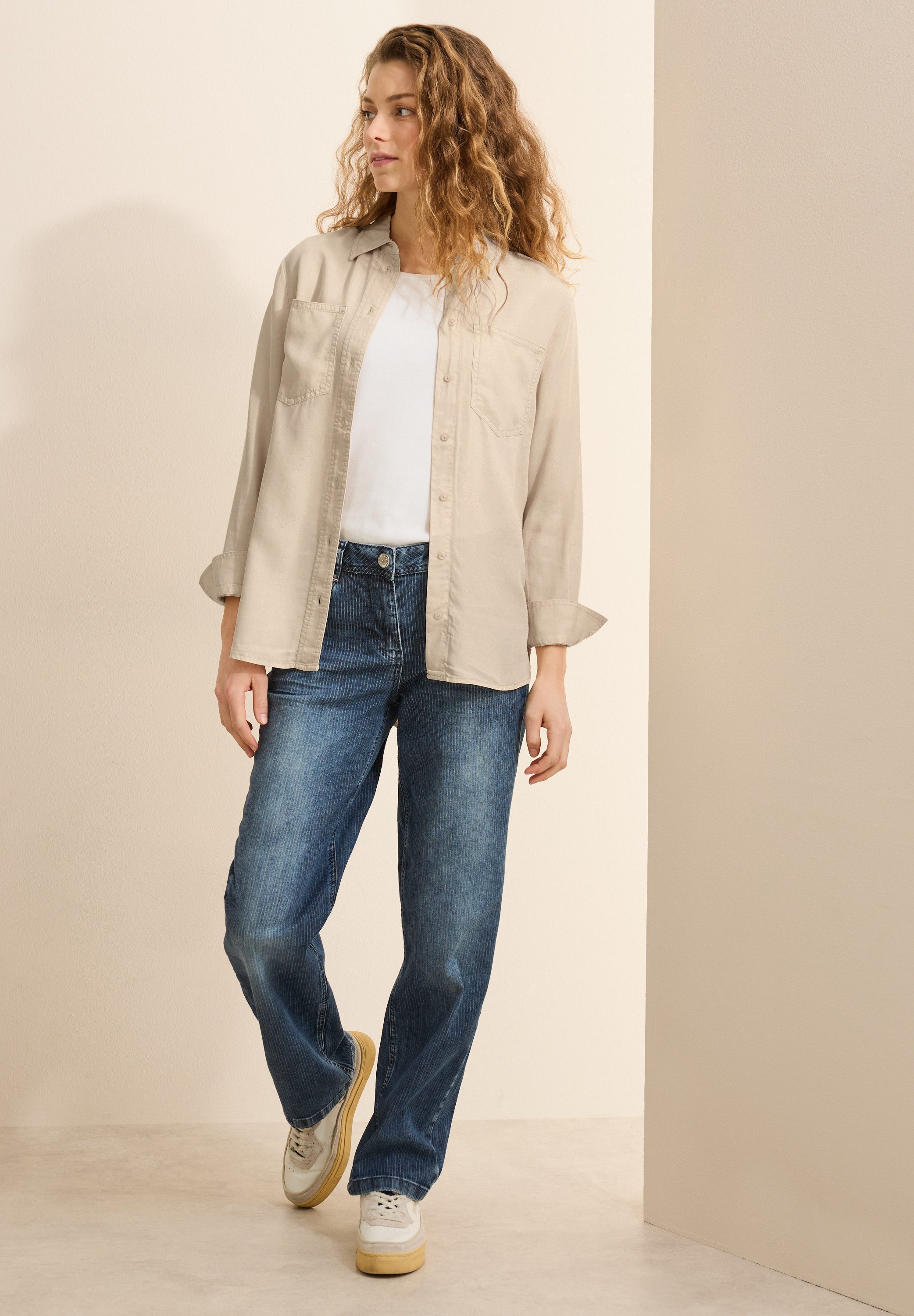 Cecil Blouse met lange mouwen met borstzakken