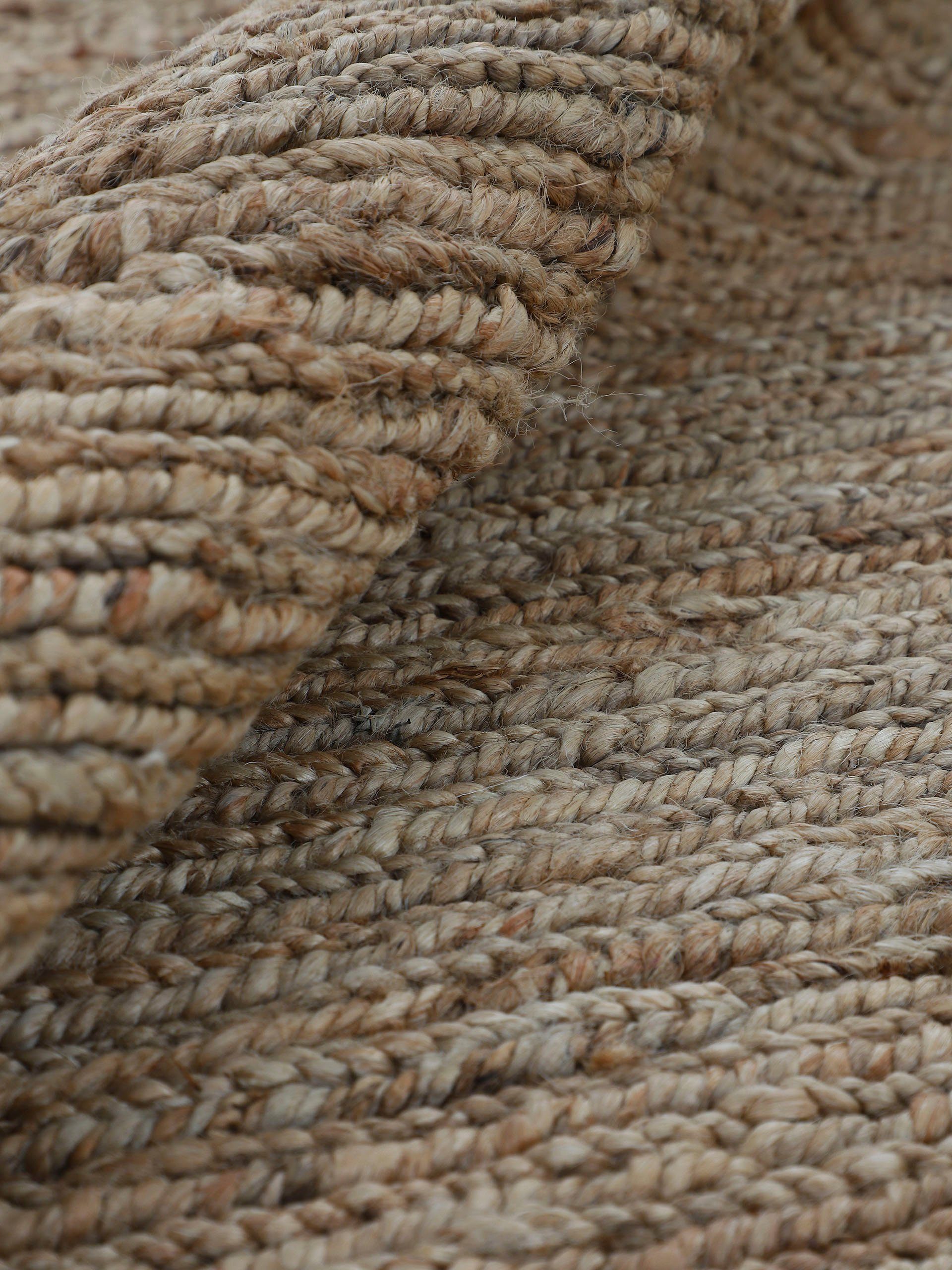 carpetfine Loper Nala jute tapijt van natuurlijke vezels keerbaar, van 100% jute, in vele maten en modellen, vierkant, rond
