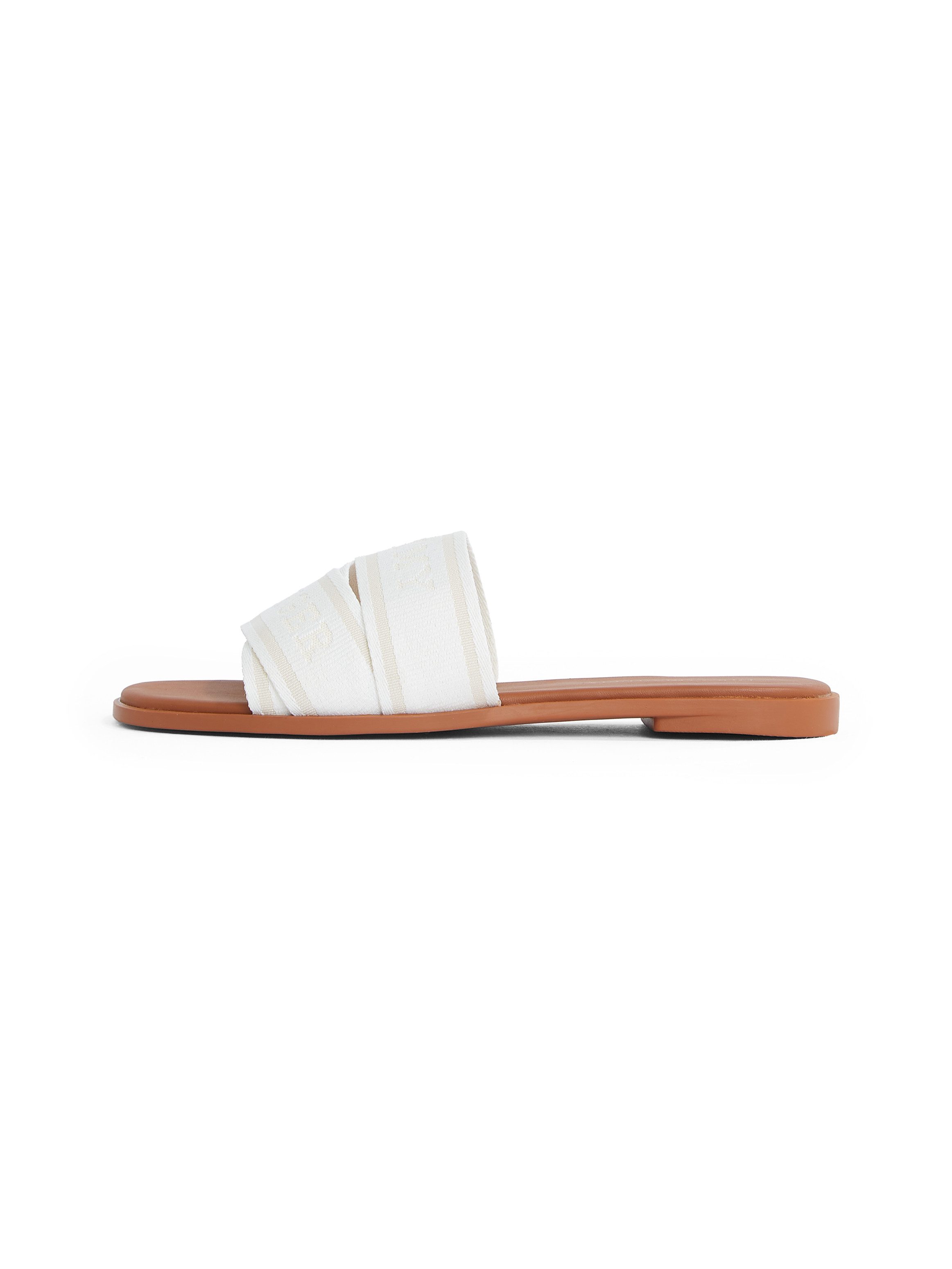 Tommy Hilfiger Slippers TOMMY HILFIGER WEBBING MULE , blockhak, zomerschoen, comfort schoen, flats met logo-opdruk