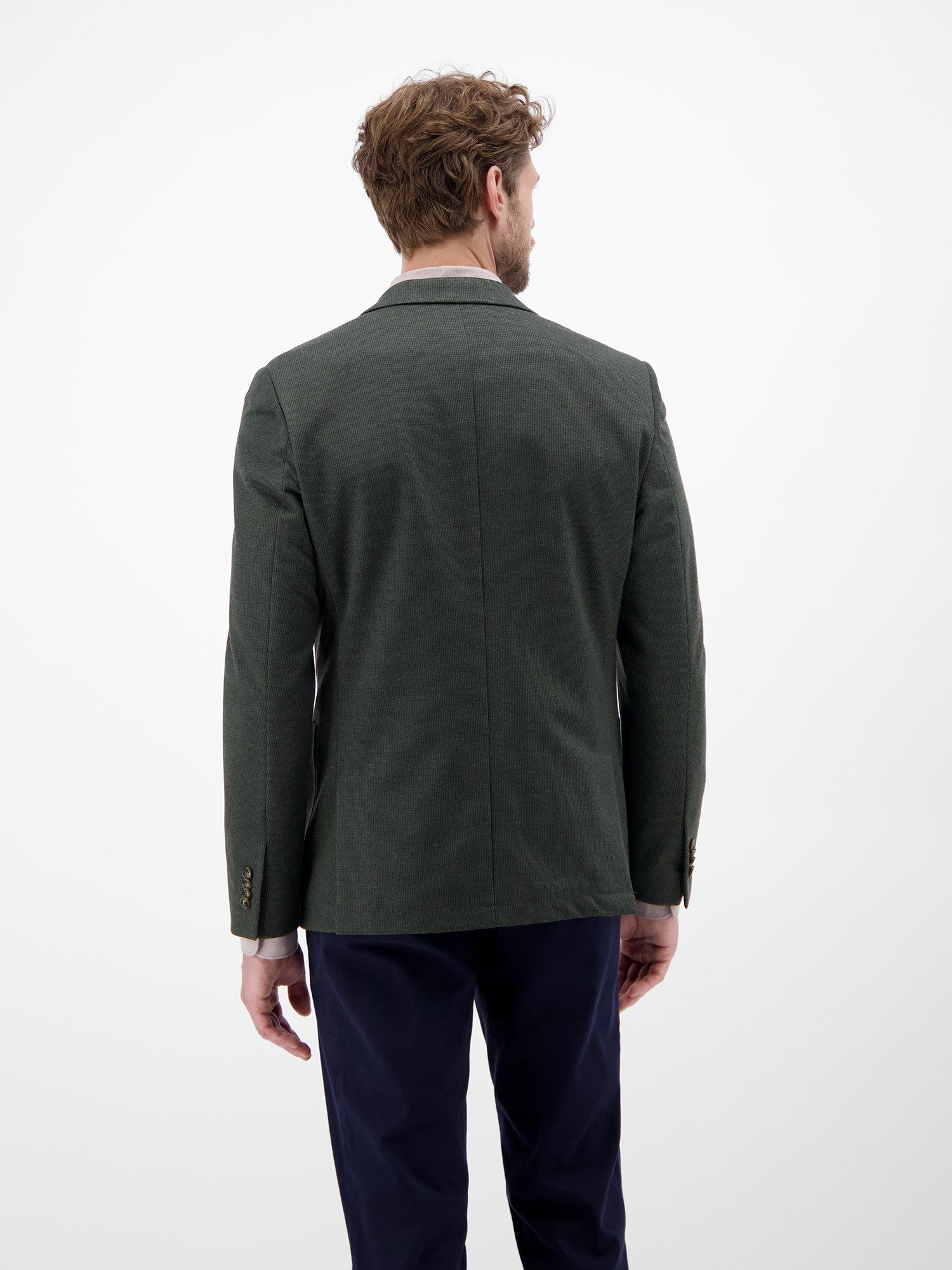 Lerros Jerseycolbert LERROS blazer met houndstooth patroon