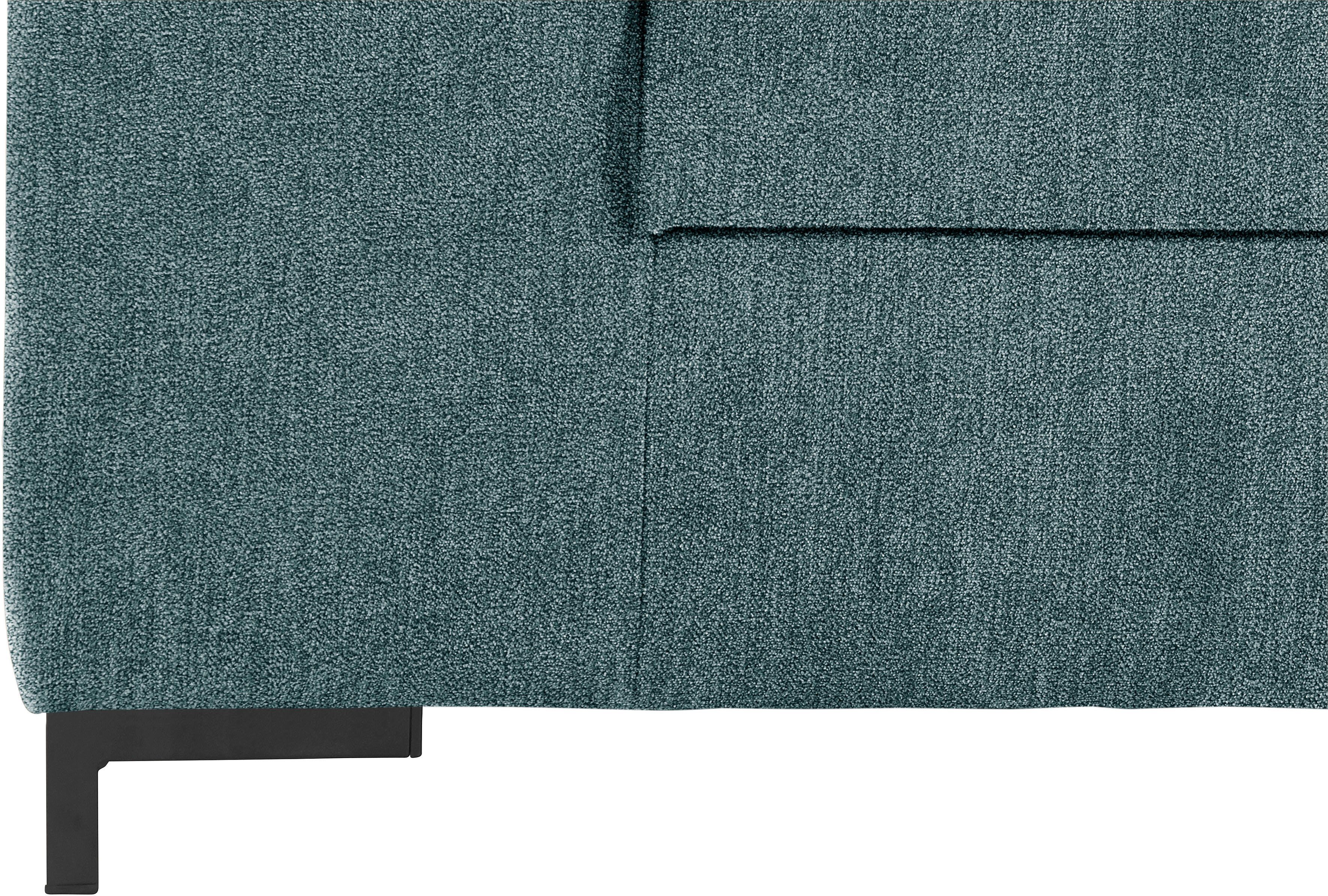 DOMO collection 2-zitsbank Ledas kubisch en comfortabel, platte armleuningen, elegante voet,