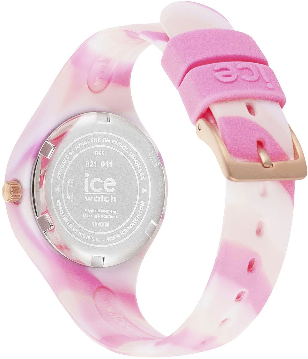 ice-watch Kwartshorloge ICE tie and dye - Pink shades - Extra-Small - 3H, 021011 Polshorloge, kinderhorloge, leerhorloge, meisjes, schoolbegin, cadeau-idee