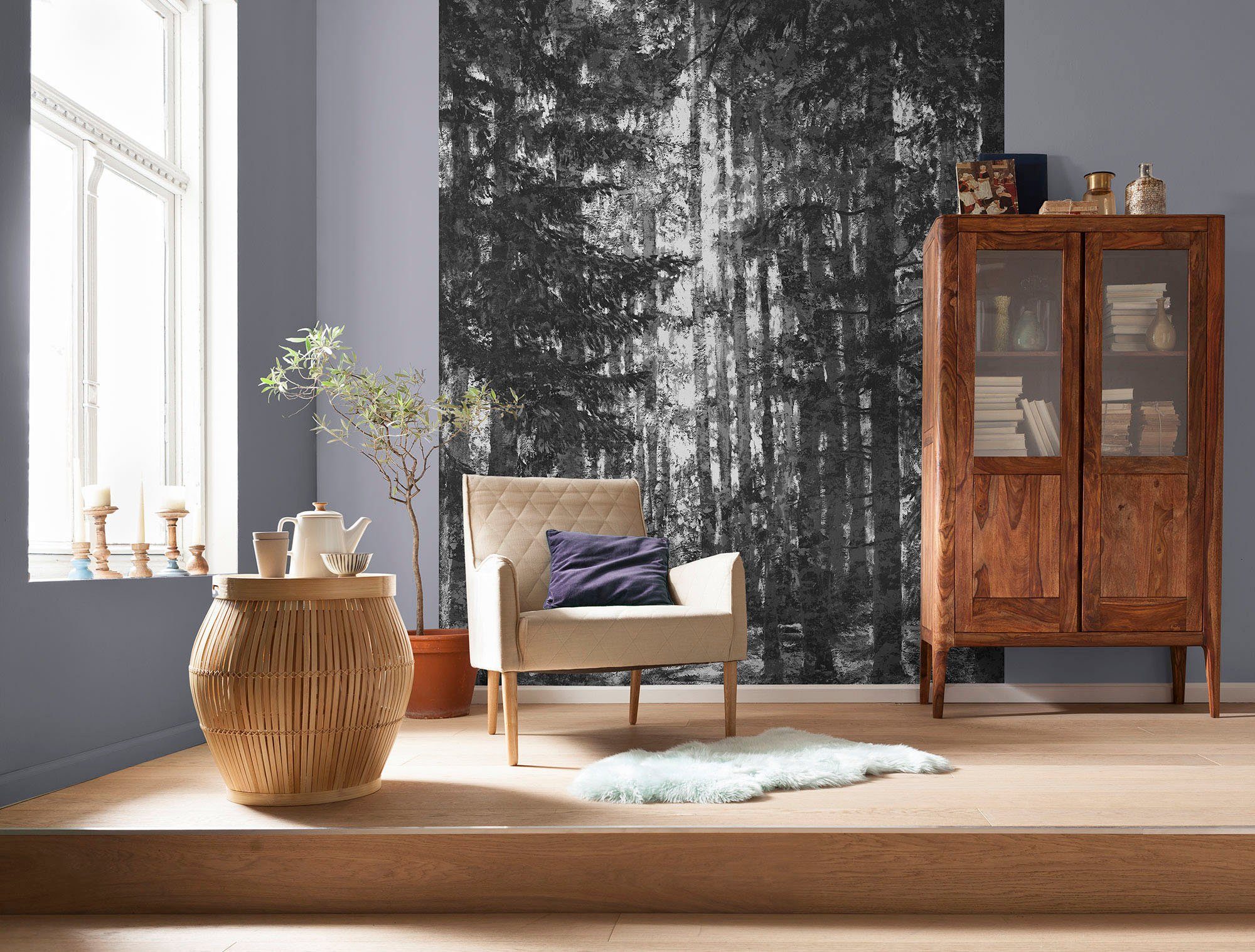 Komar Vliesbehang Digitale print vlies - Lustres Lapland - Afmeting 200 x 250 cm (1 stuk)