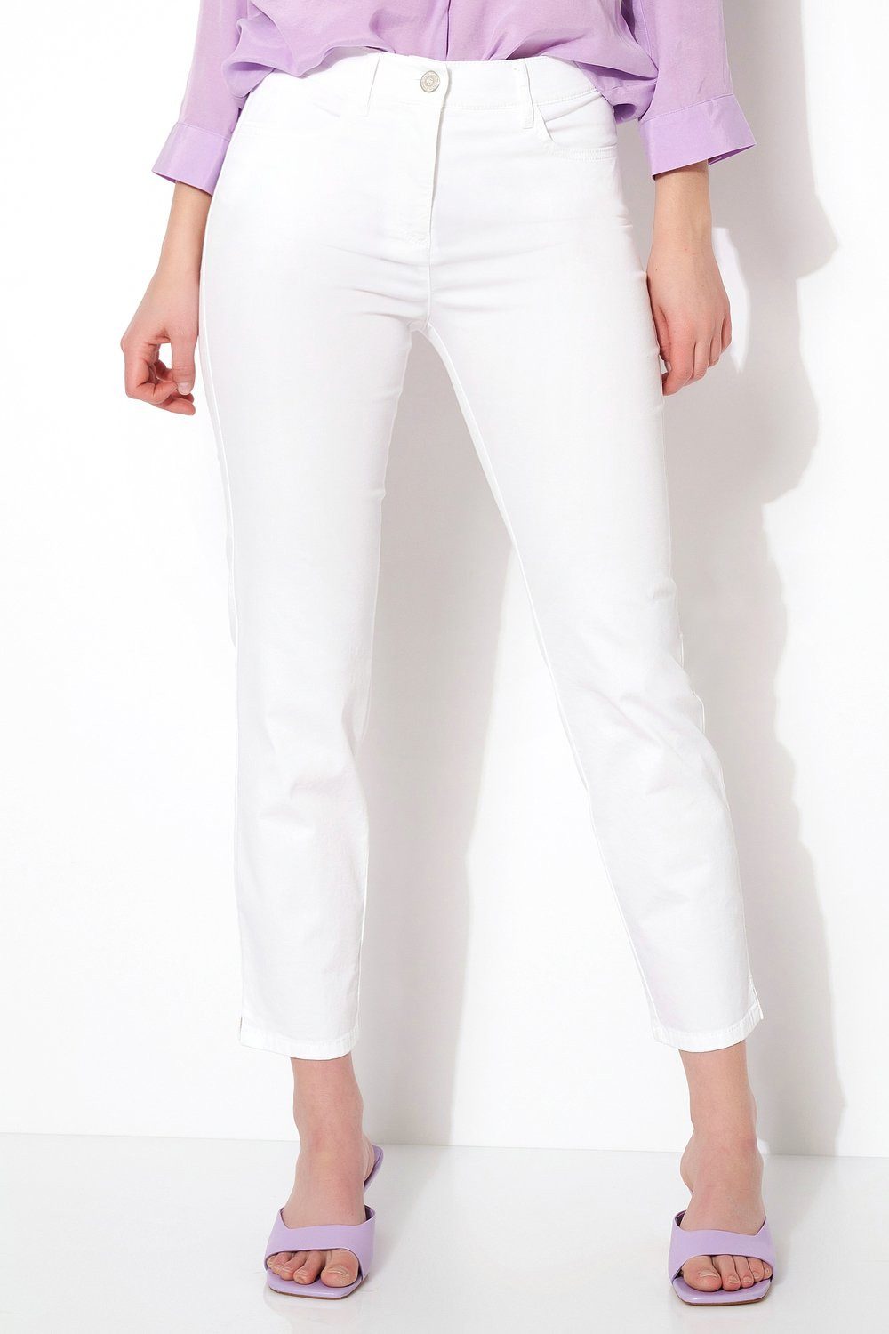 TONI 7/8 jeans gesplitst, met stretch