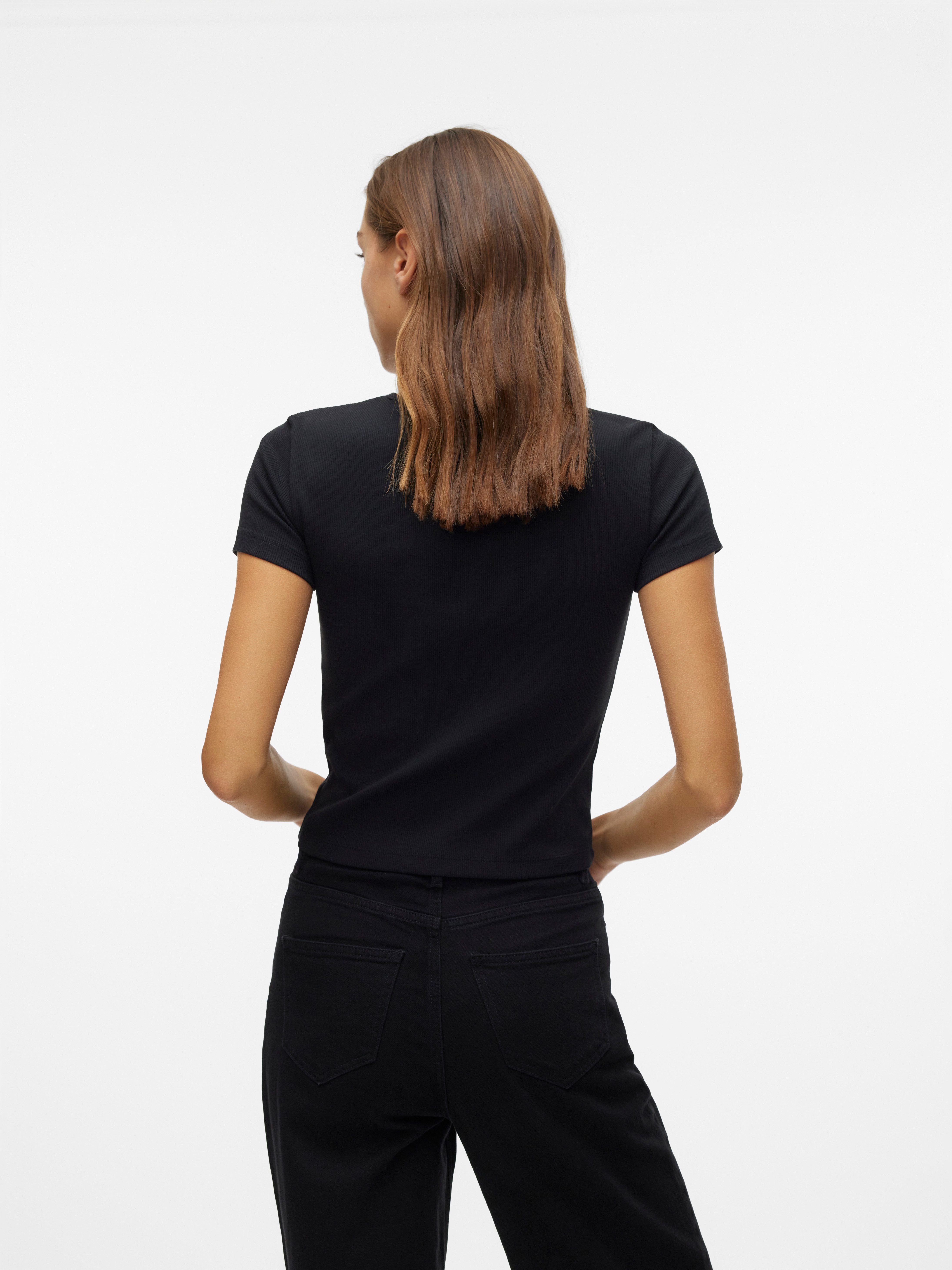 Vero Moda Shirt met ronde hals VMCHLOE SS SHORT TOP JRS NOOS
