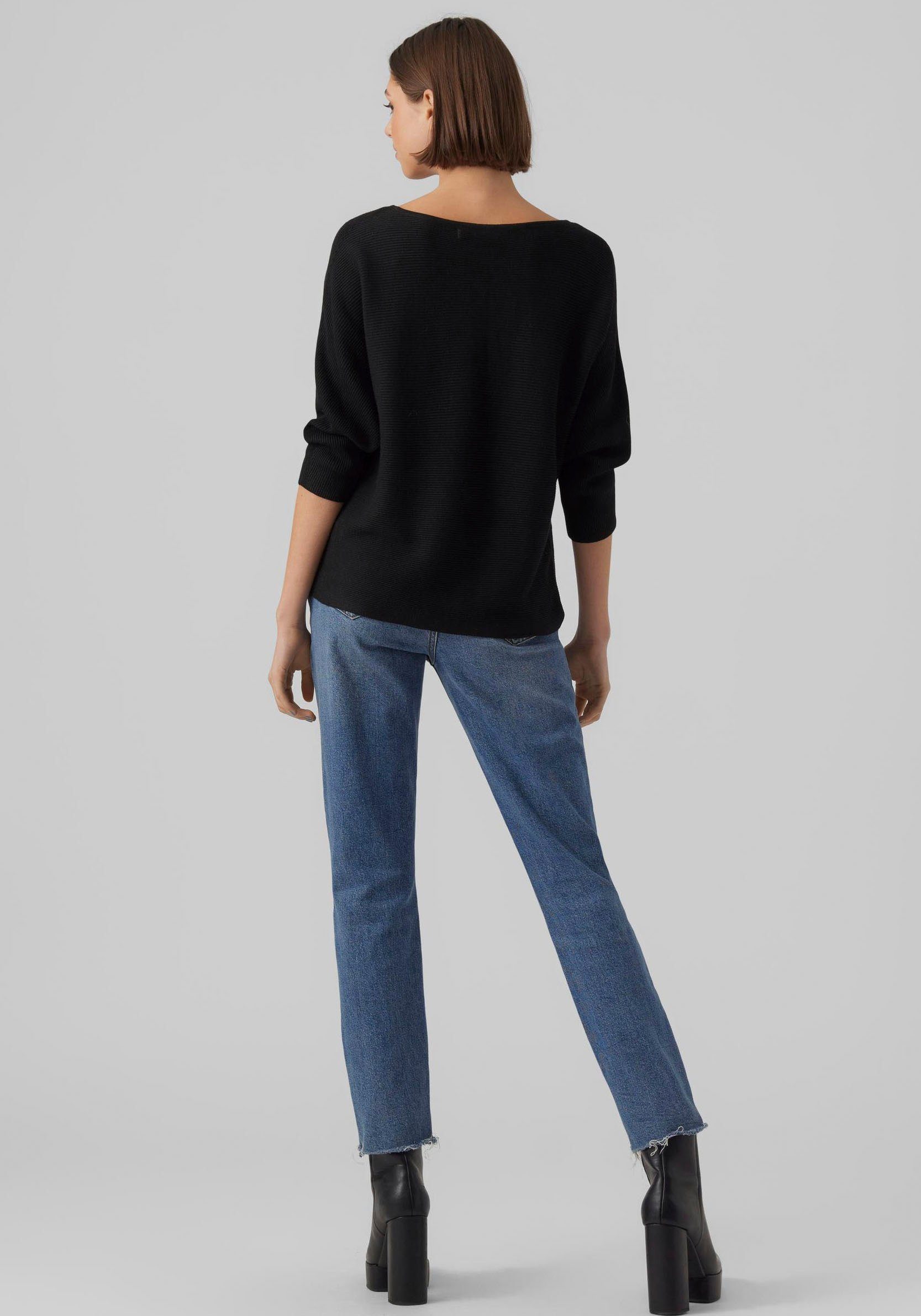 Vero Moda Trui met 3/4-mouwen VMNORA 3/4 BOATNECK BLOUSE NOOS