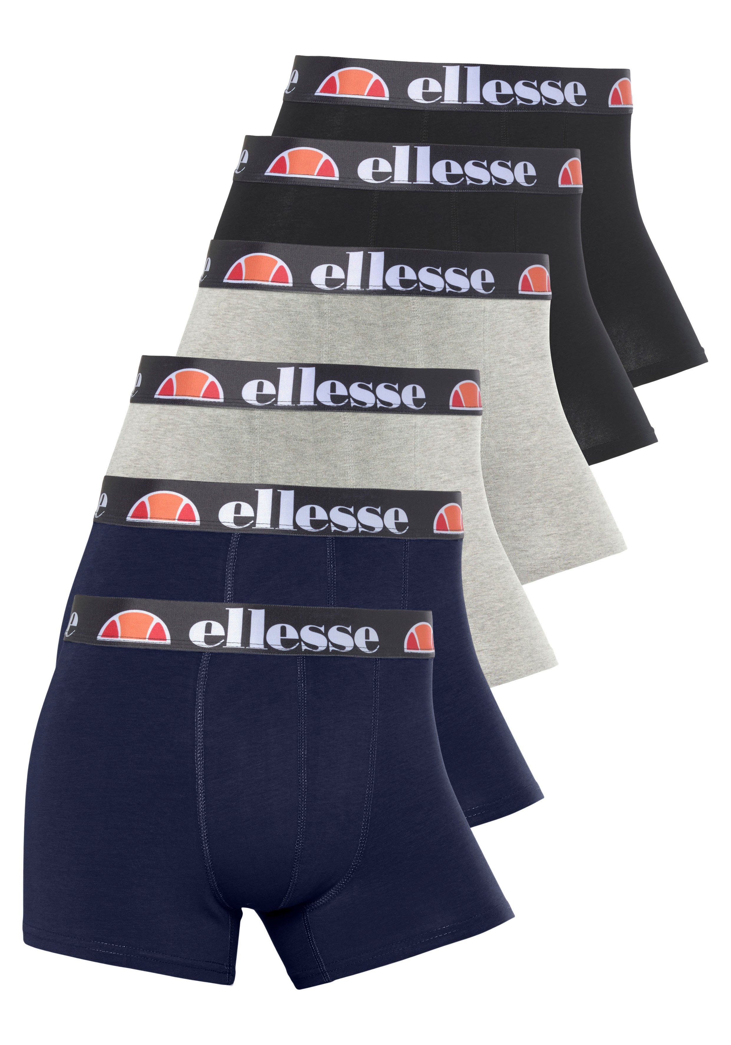 ellesse Boxershort MILLARO 6 PACK FASHION TRUNKS heren boxershorts maat XL zwart