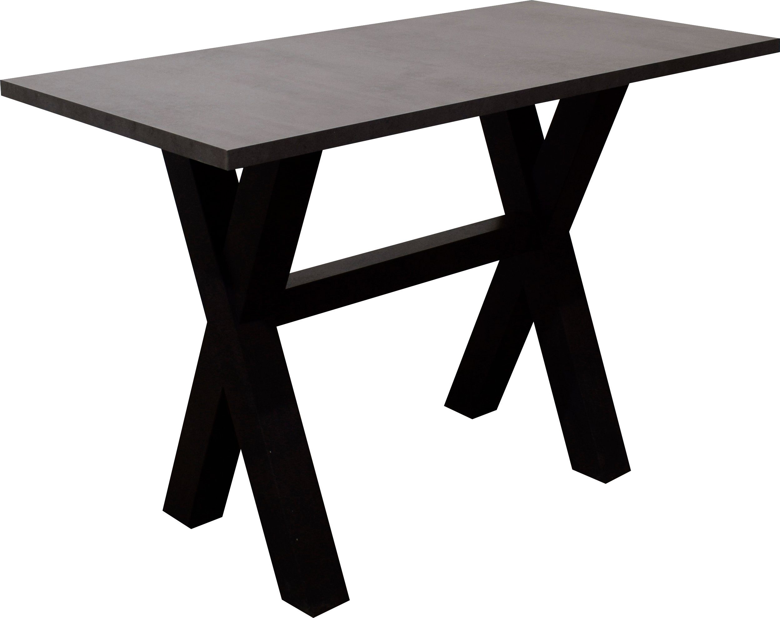 Mäusbacher Bartafel Frame in X-model (breedte 120, 140 of 160 cm) rechthoekige tafels maat 160 cm x 105 cm x 70 cm grijs