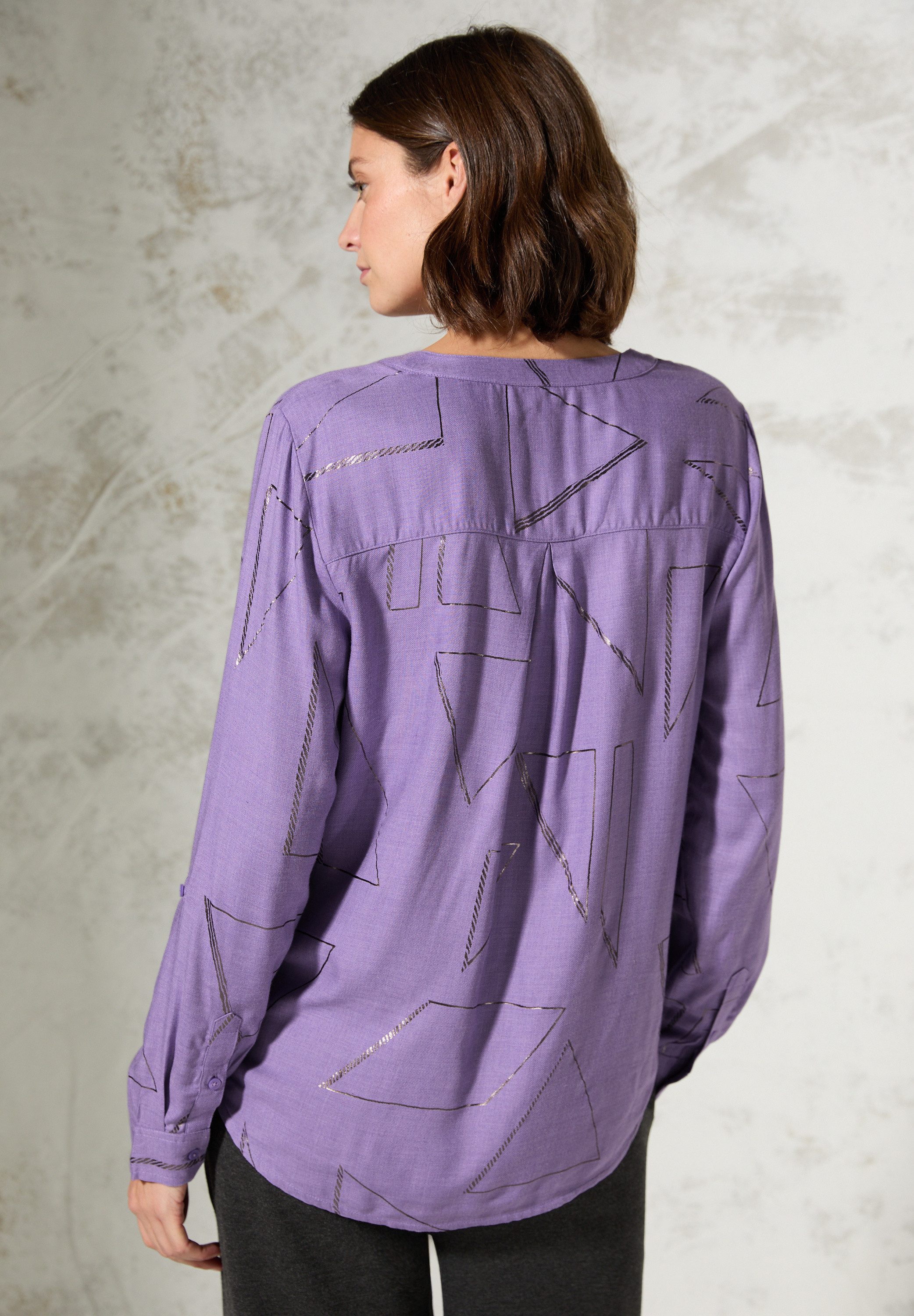 Cecil Blouse met lange mouwen met folieprint
