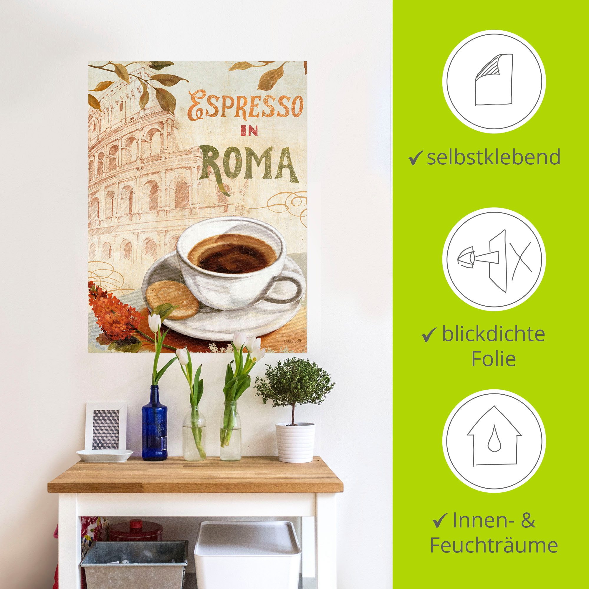 Artland Artprint Koffie in Europa III als artprint op linnen, muursticker in verschillende maten