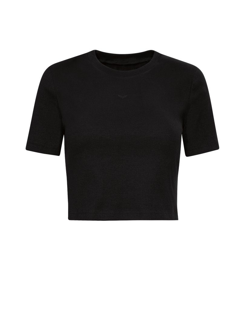 Trigema T-shirt TRIGEMA modieuze crop-top (1-delig)