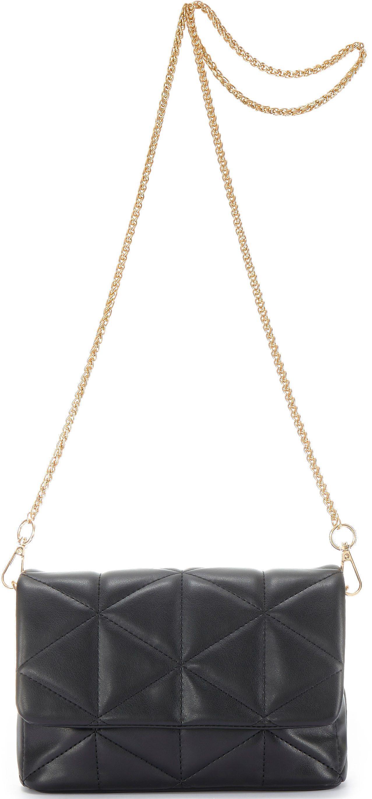 Vivance Schoudertas Minibag met modieuze stiksels, kettingtas, handtas, crossbody tas vegan