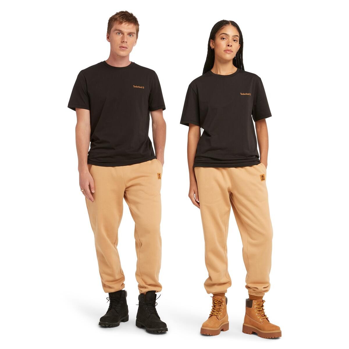 Timberland T-shirt Small Linear Logo Print Tee