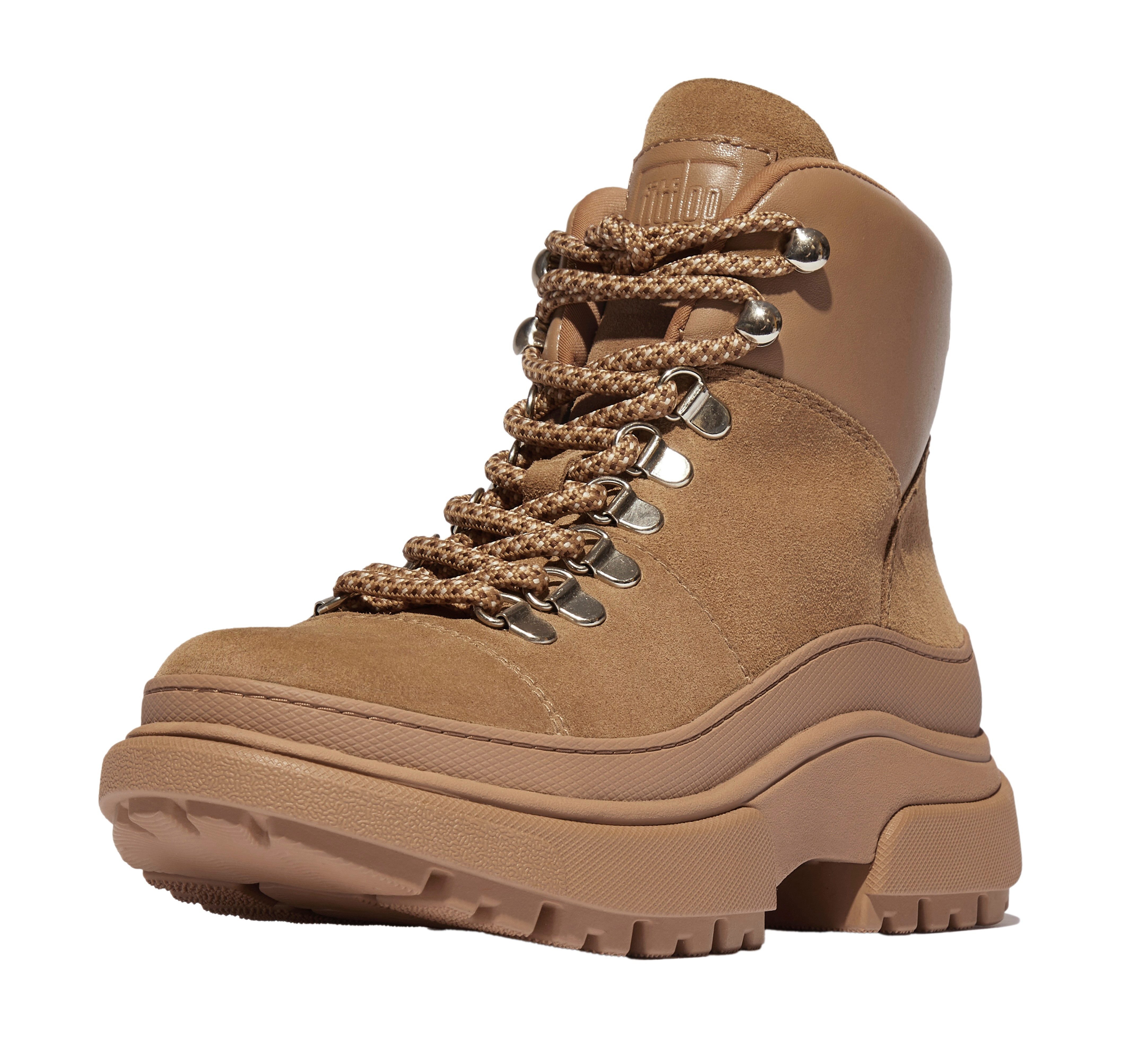 Fitflop Veterschoenen WYLDER SUEDE HIKER-LACE BOOTS Trekking boots, veterschoenen met robuuste plateauzool