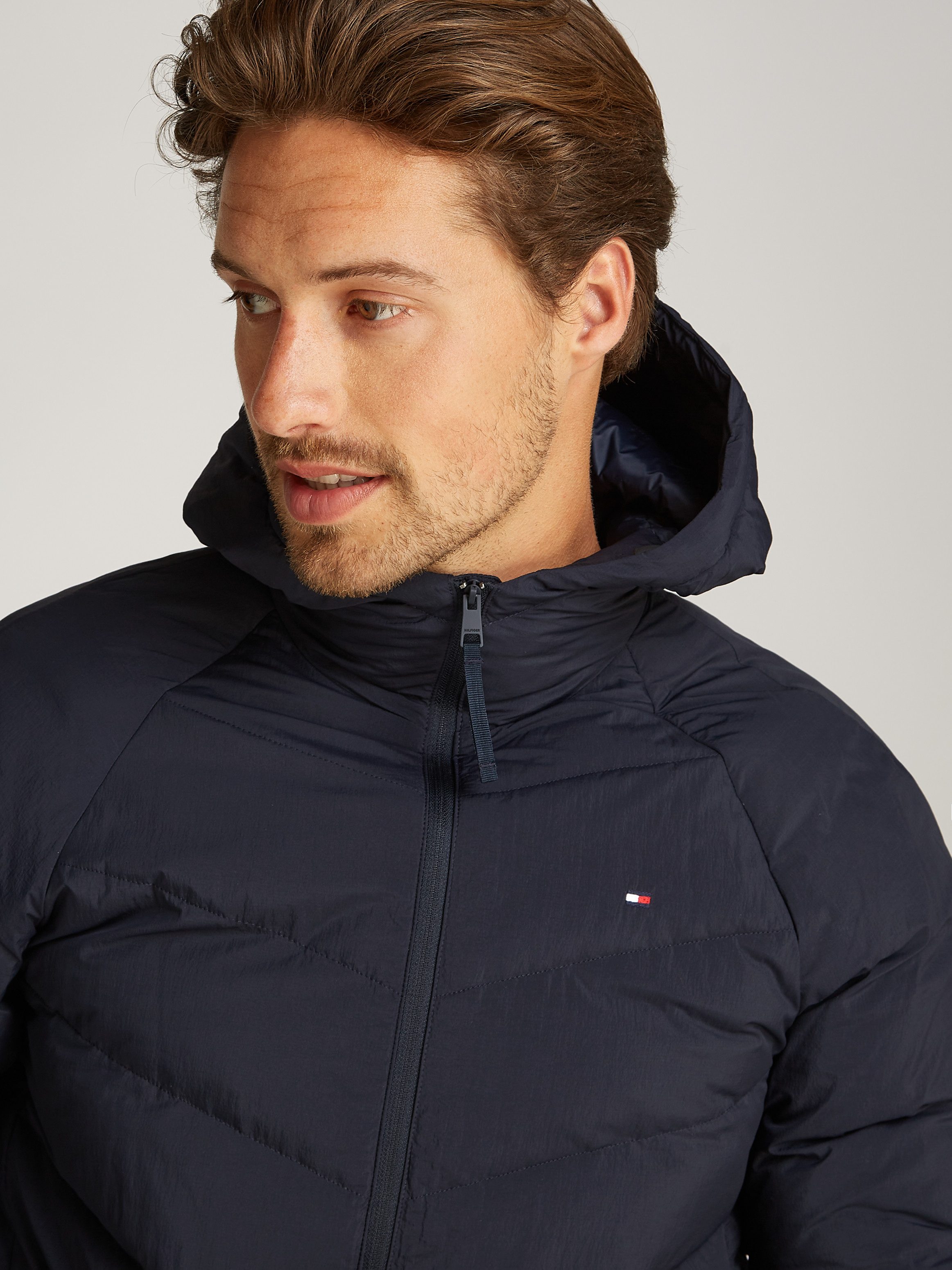 Tommy Hilfiger Gewatteerde jas MIX QUILT HOODED JACKET