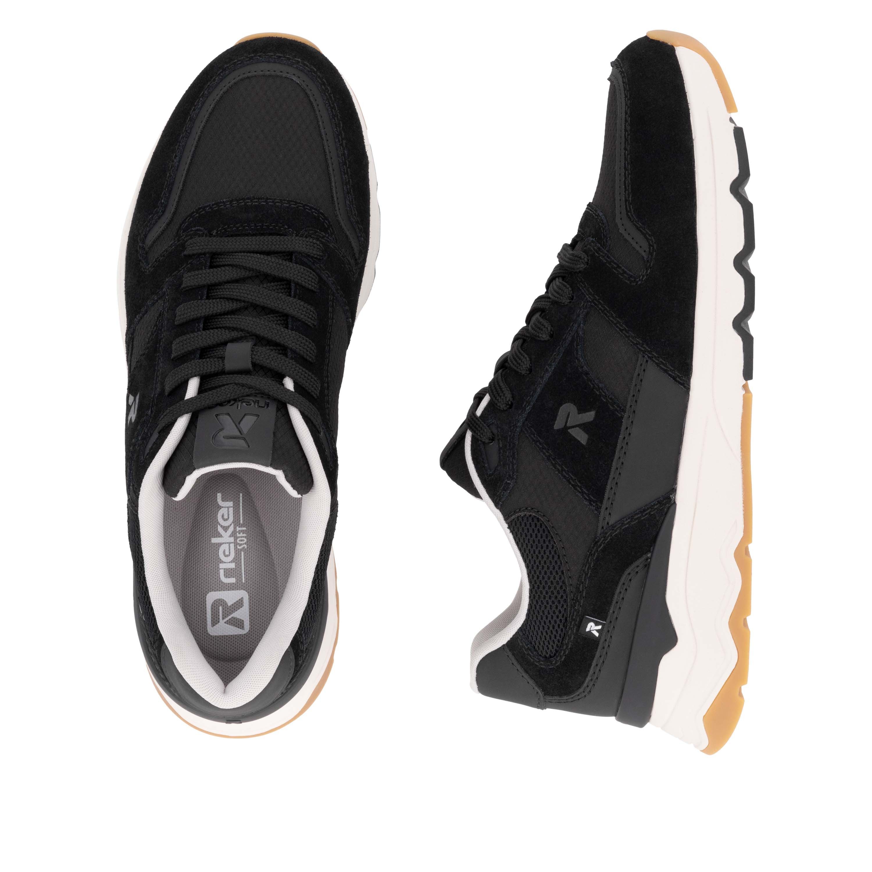 RIEKER Sport Sneakers , veterschoenen, lage schoen, vrijetijdsschoen met zachte binnenzool