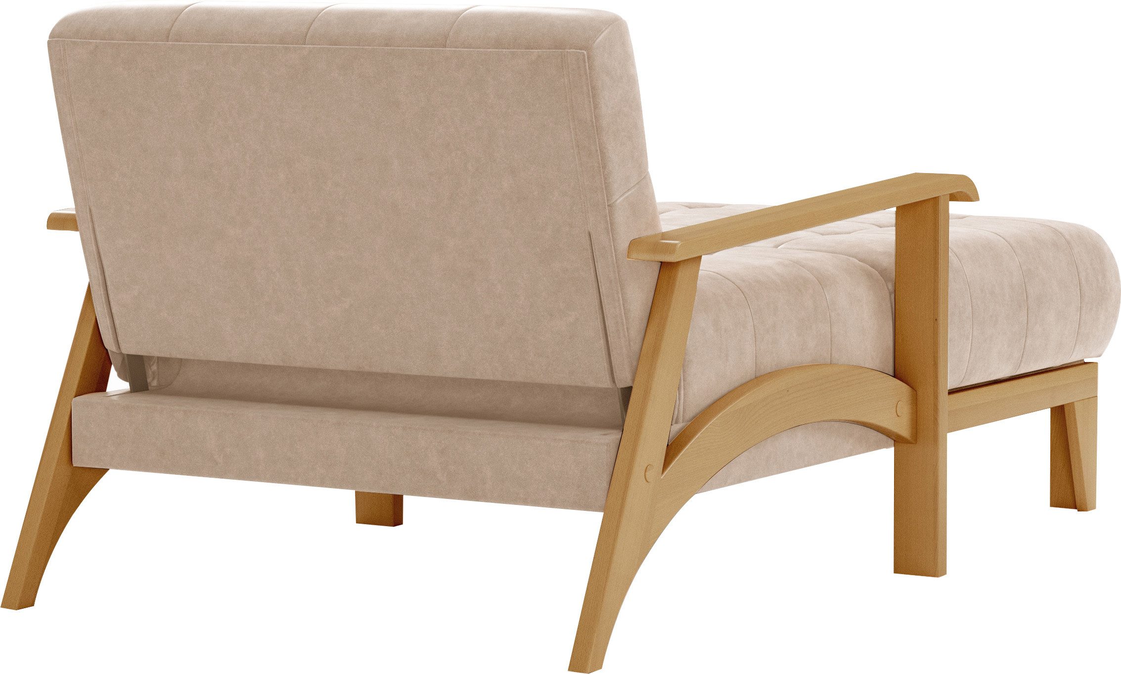 sit&more Récamier Billund Armleuningen van eikenkleurig beukenhout, verschillende bekledingen en kleuren