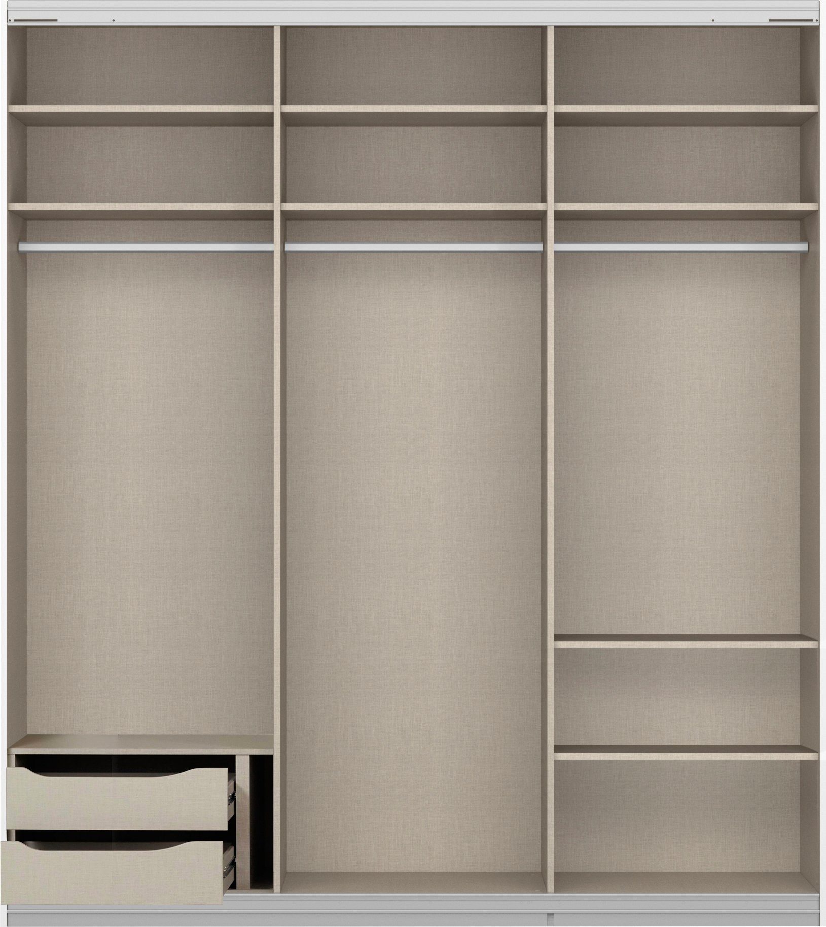 rauch Zweefdeurkast Kledingkast kast garderobe ORACLE met spiegelfront inclusief lade-inzet en extra legplanken made in germany