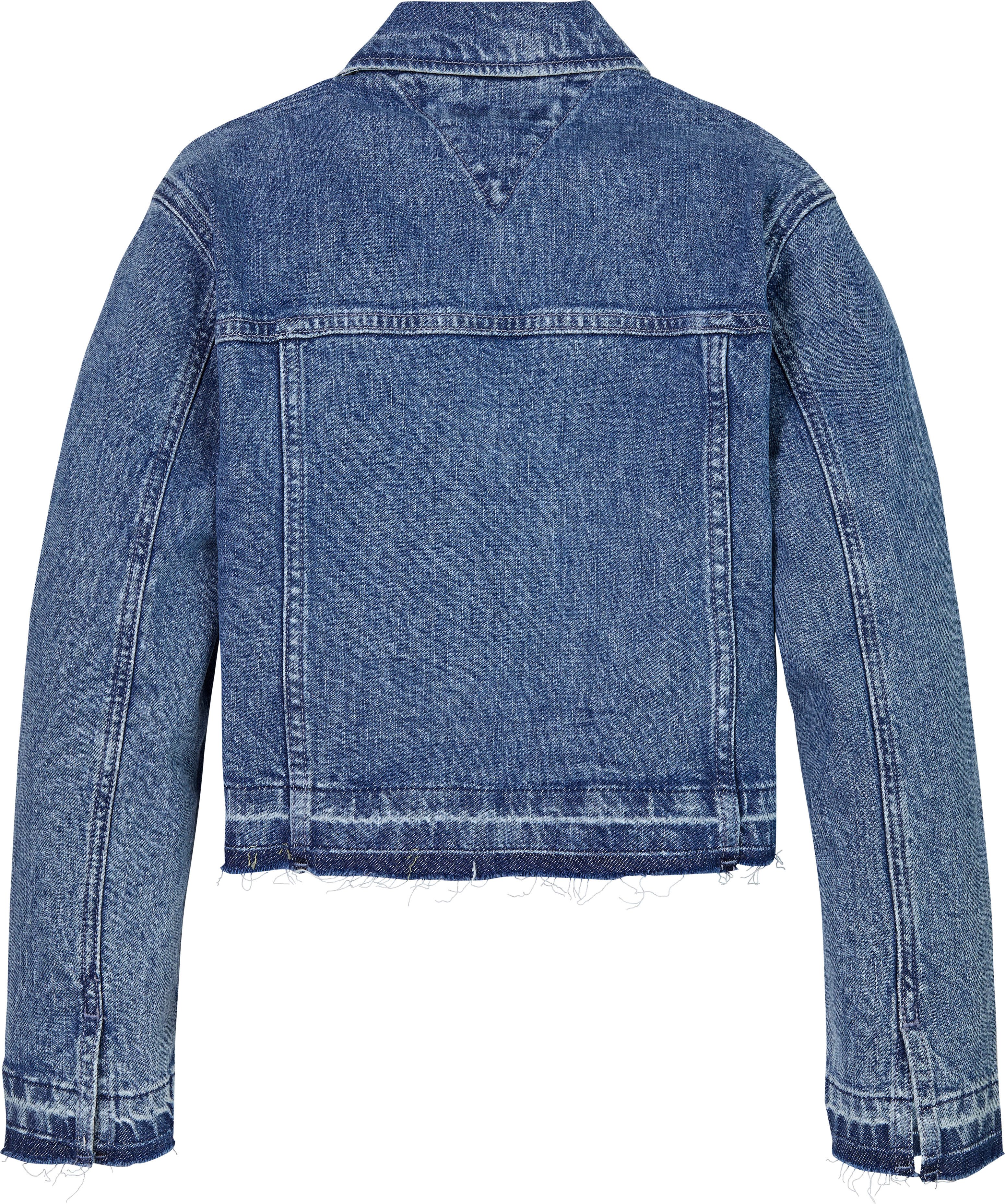 Tommy Hilfiger Jeansjack DENIM TRUCKER SALT & PEPPER in typische trucker-stijl met logoborduring